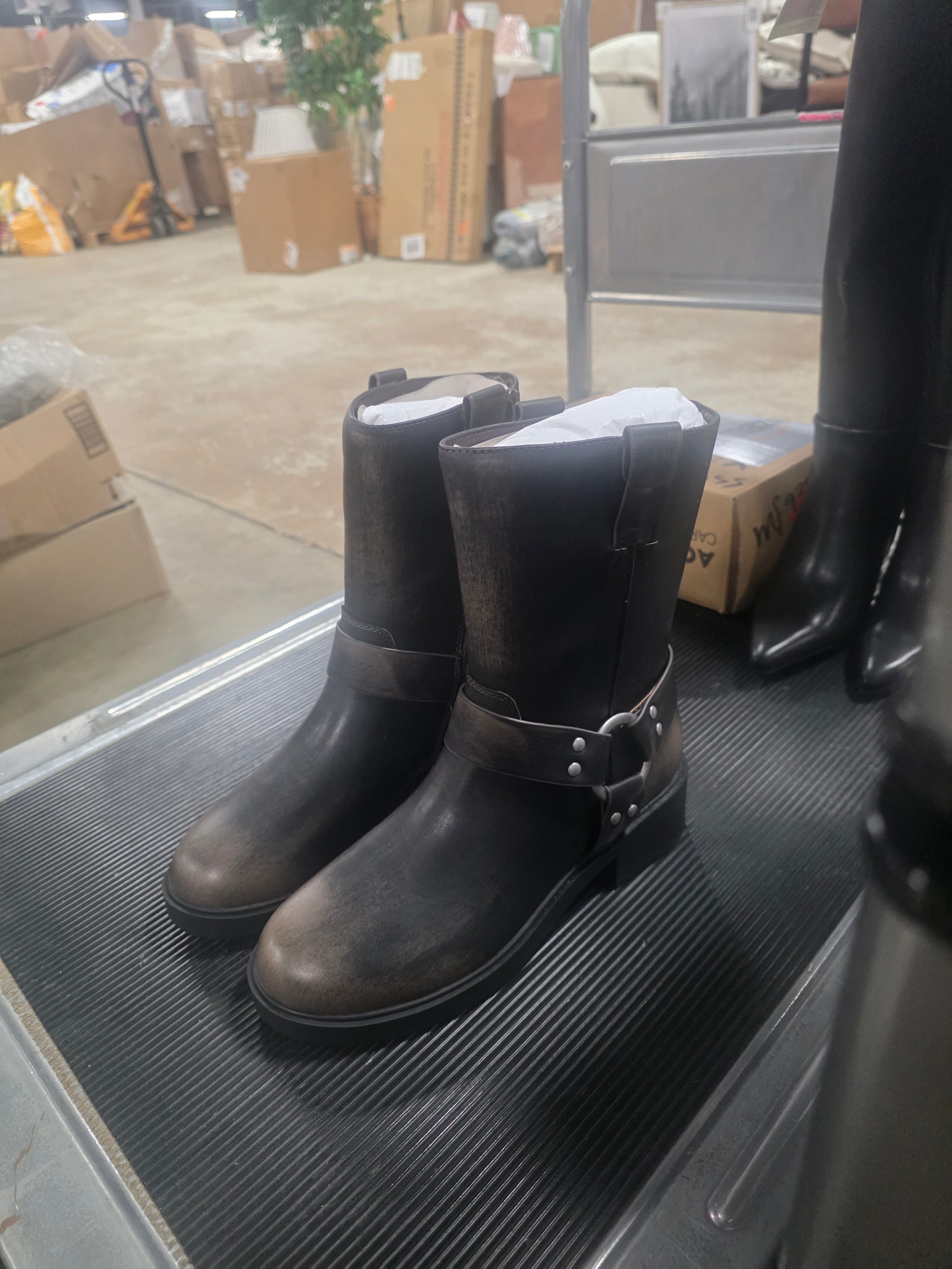 Women's Lilith Short Moto Boot with Buckles Biker