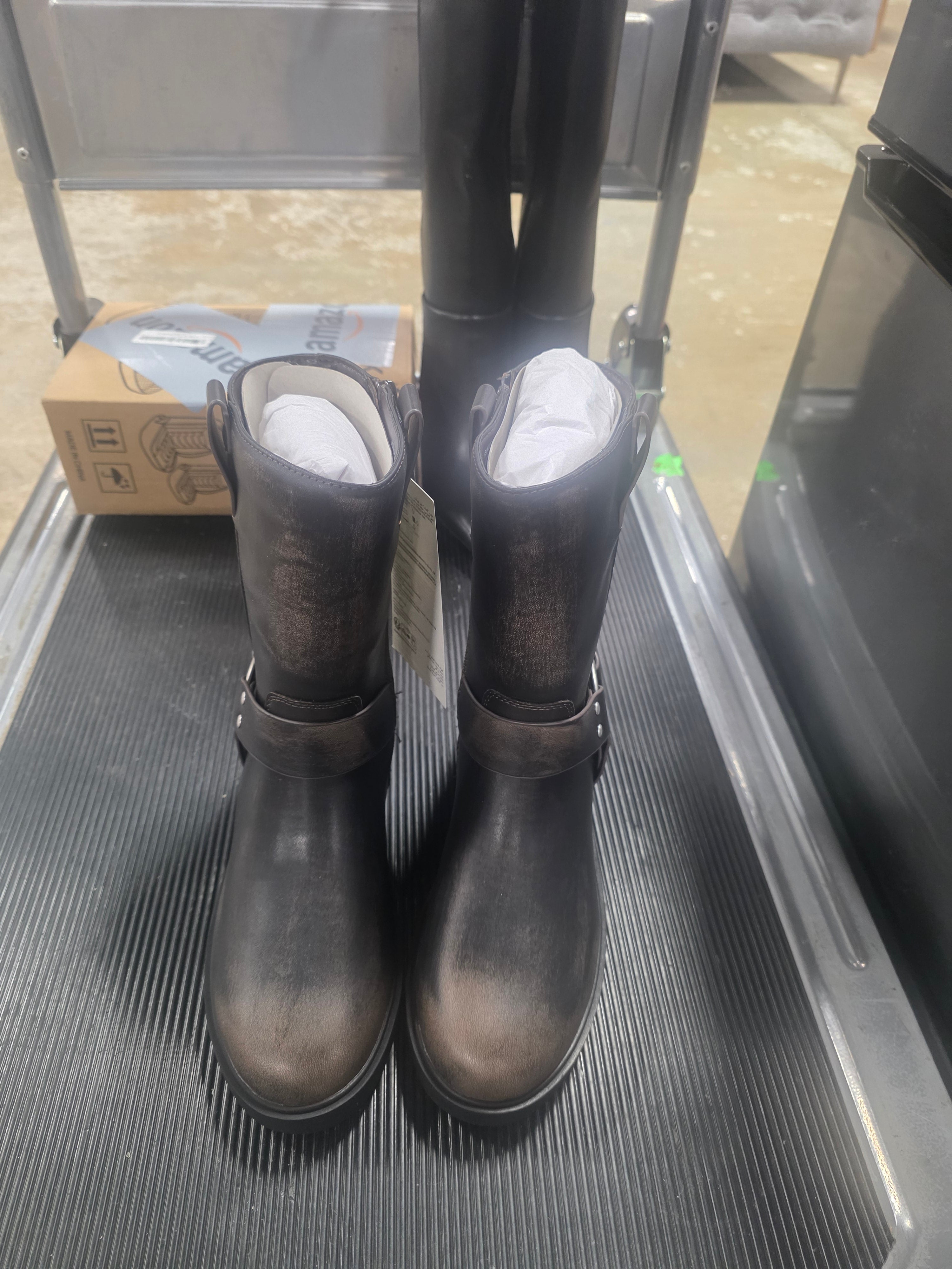 Women's Lilith Short Moto Boot with Buckles Biker