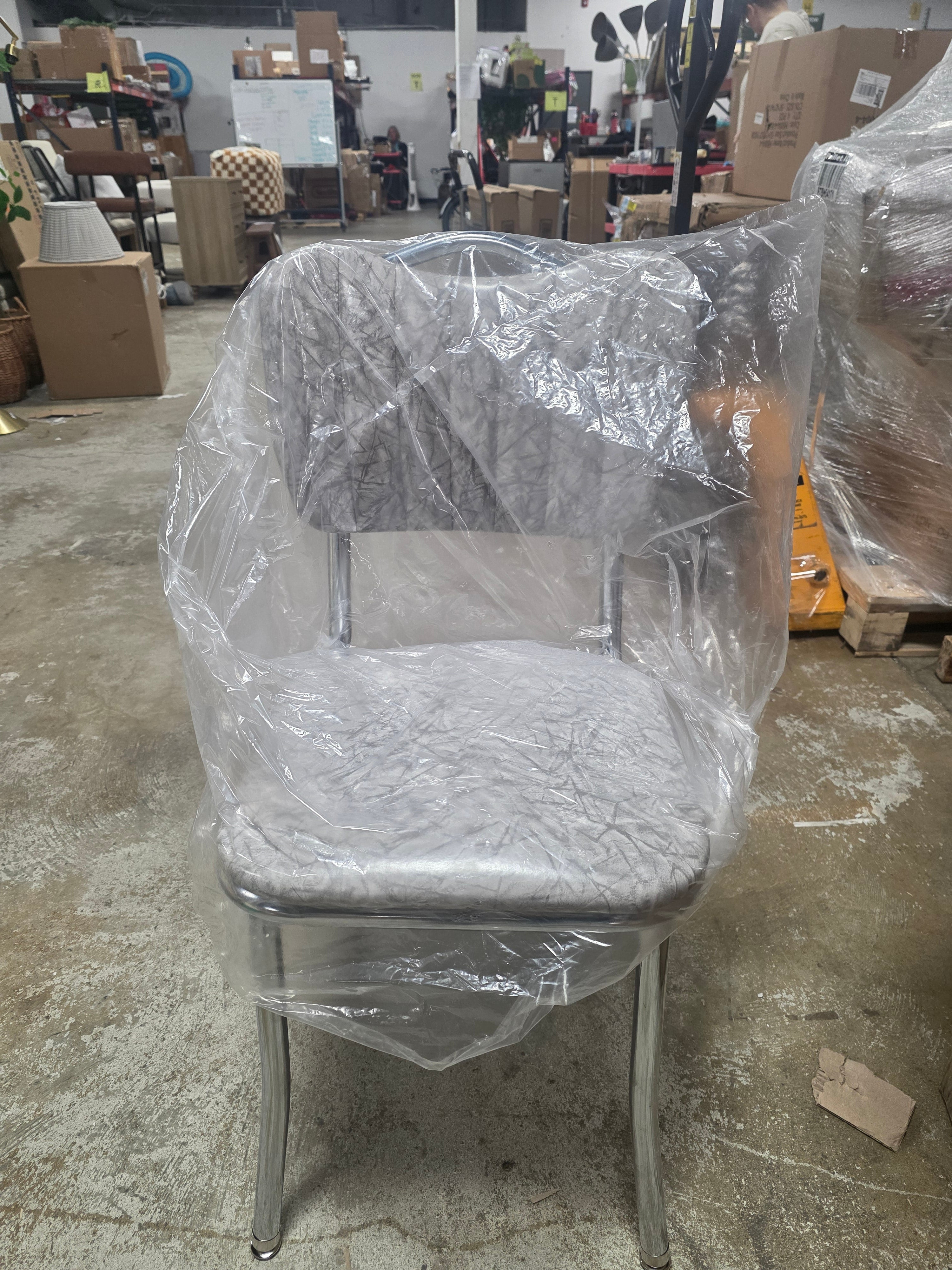 Retro Home Upholstered Handle Back Dining Chair - Set of 2