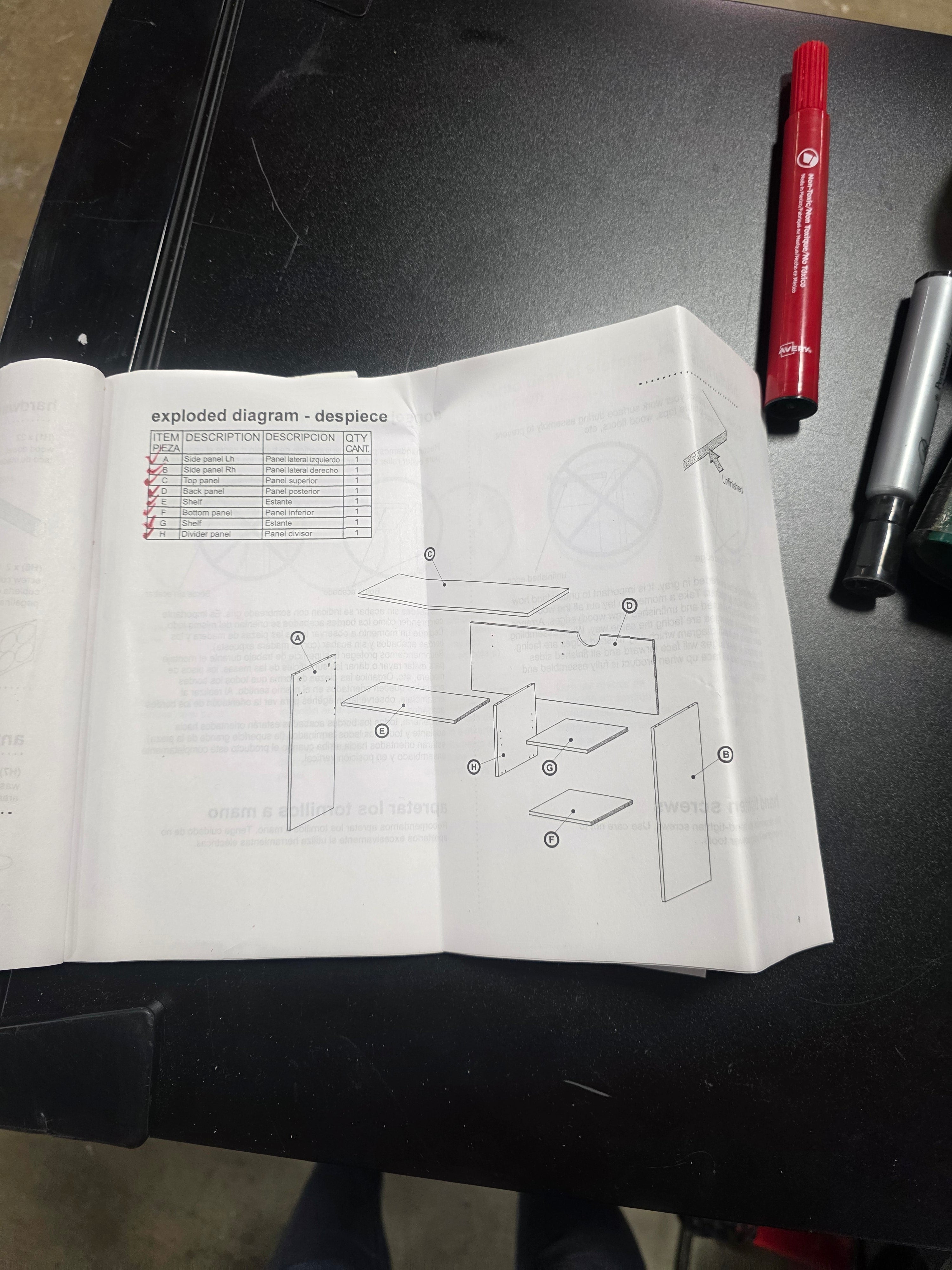 Student Writing Desk with Storage