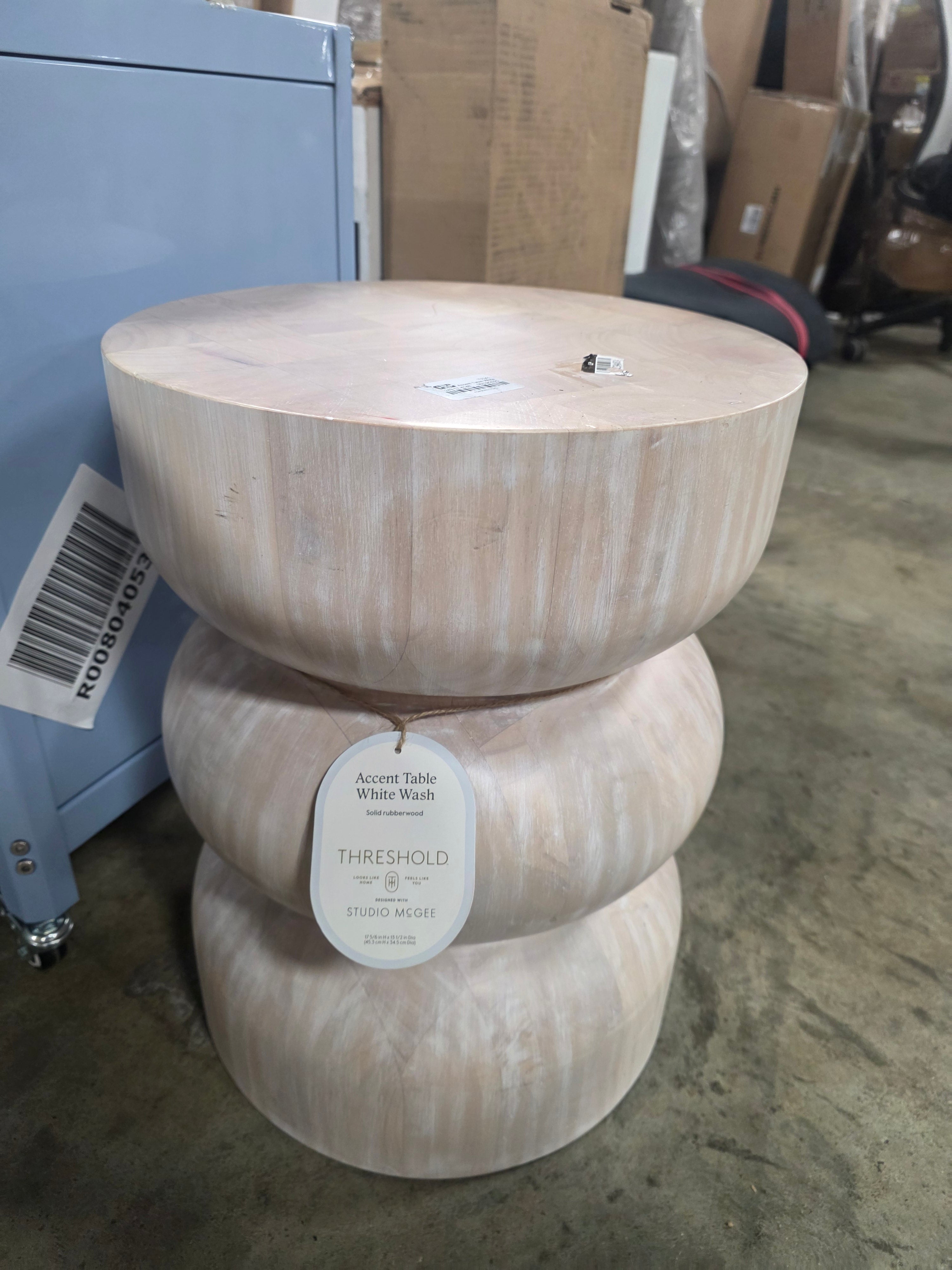 Accent Table White Wash