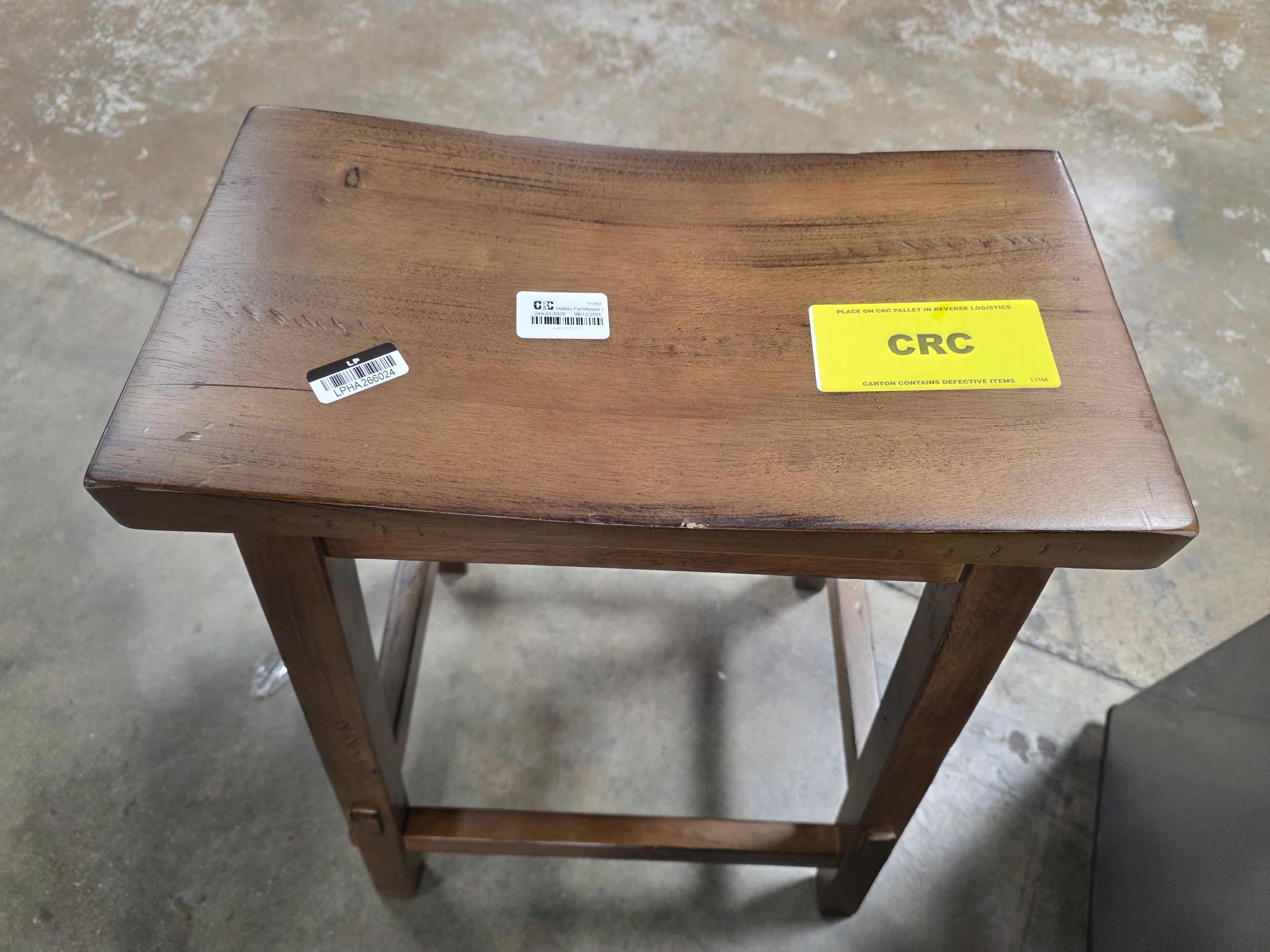 Halifax Farmhouse Wood Counter Height Barstool - Set of 2