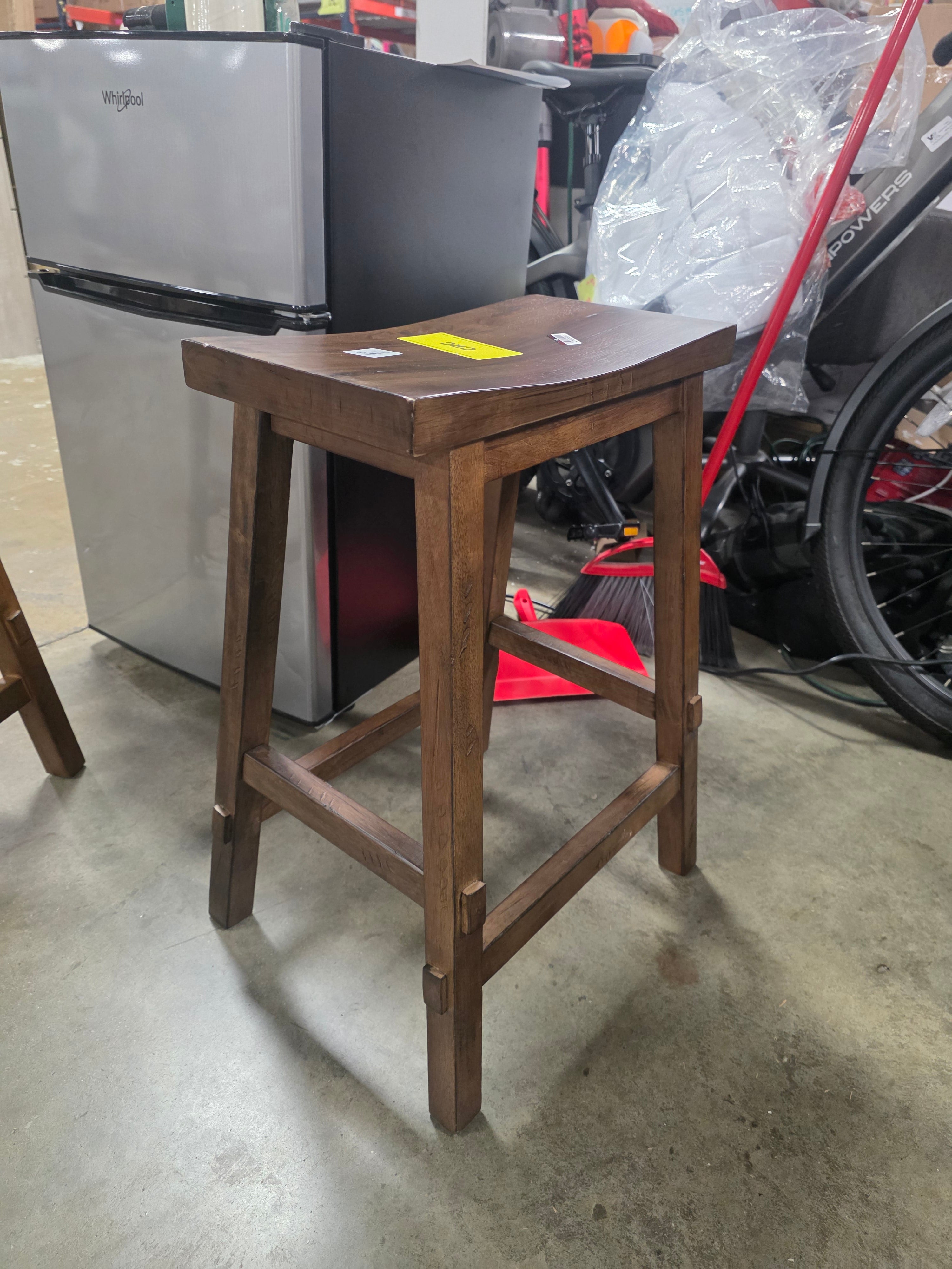 Halifax Farmhouse Wood Counter Height Barstool - Set of 2