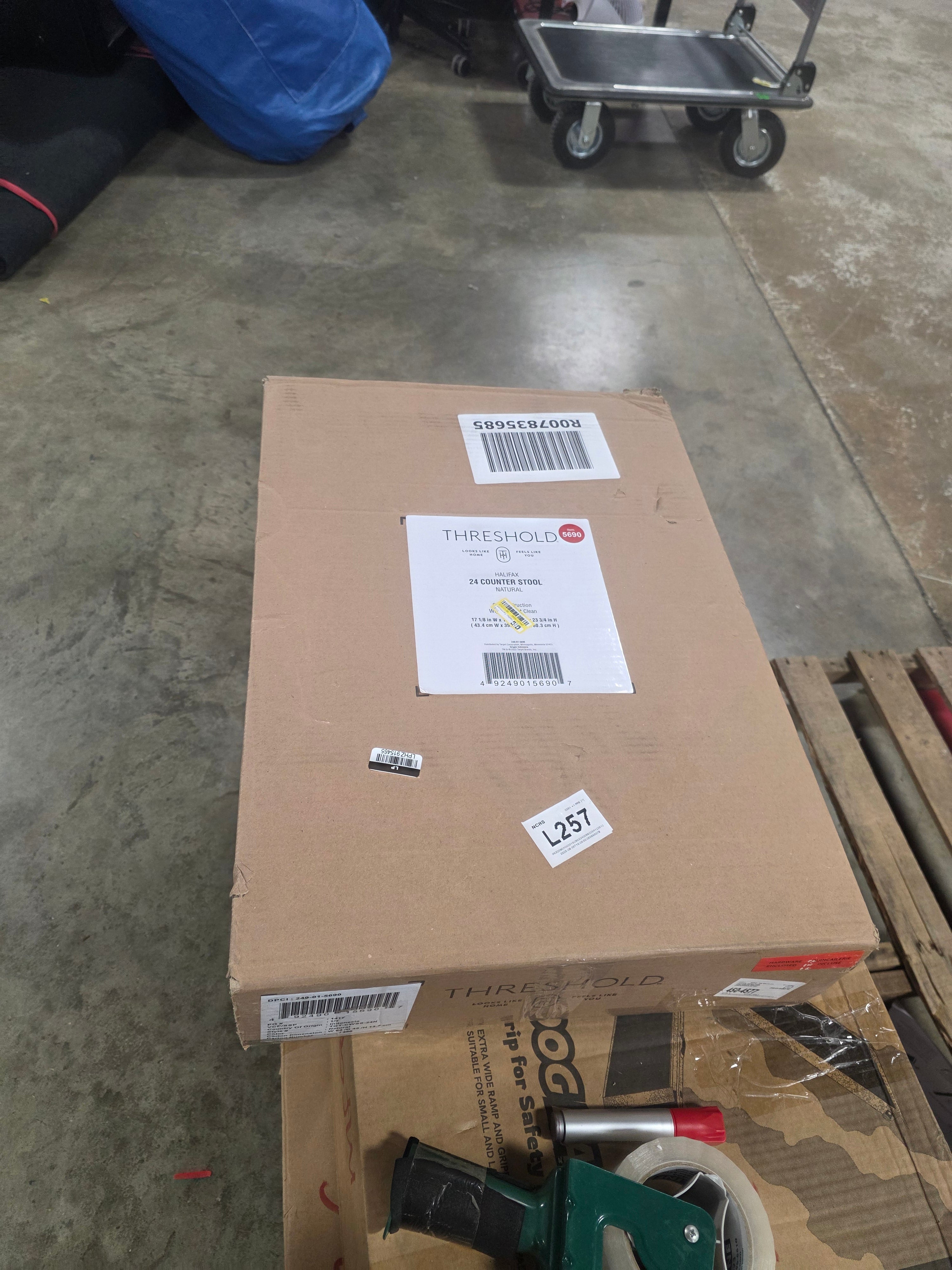 Halifax Farmhouse Wood Counter Height Barstool