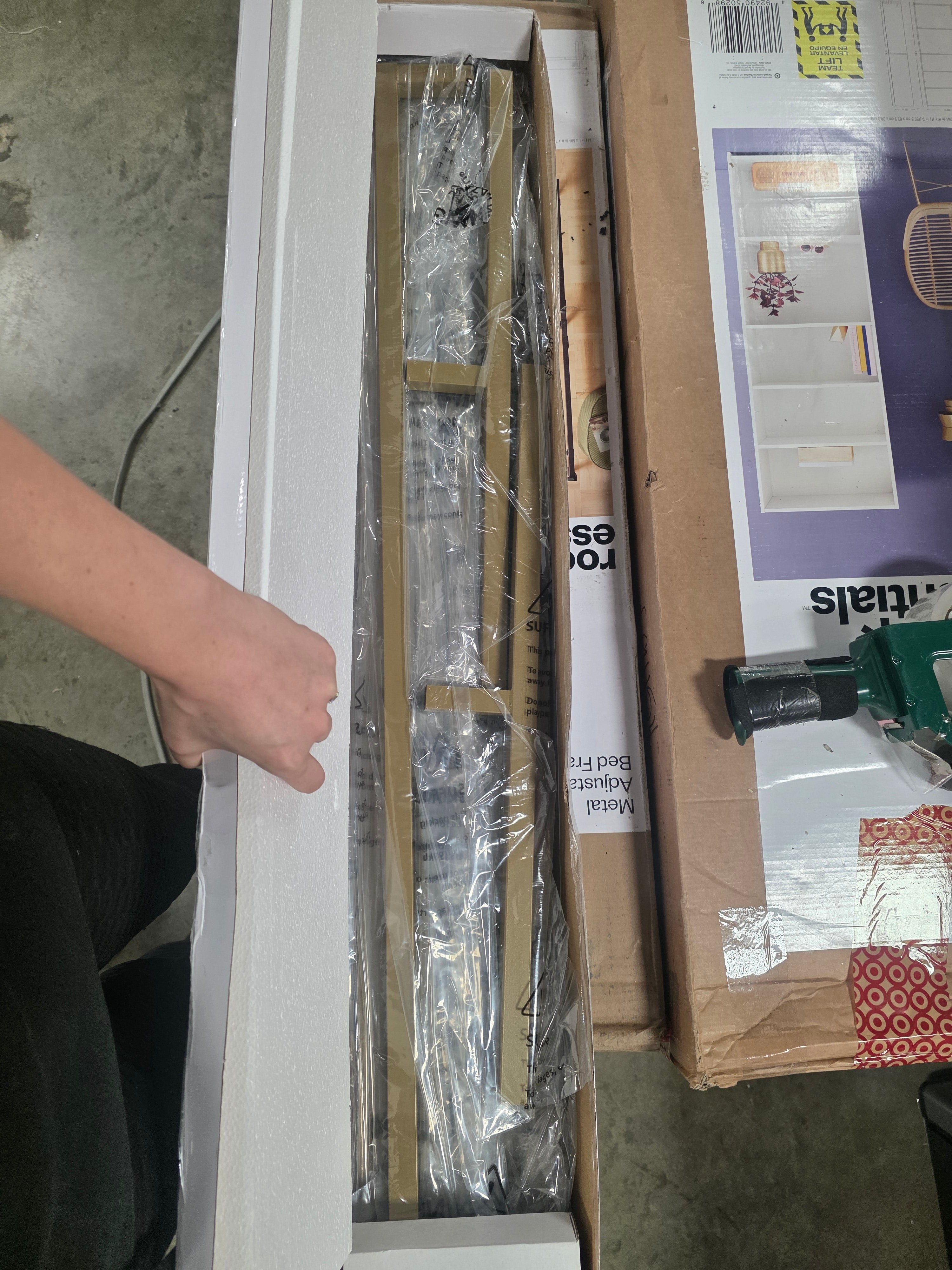 Standard Clothes Garment Rack, Clothing Rolling Rack with Mesh Storage Shelf on Wheels, Golden Yellow