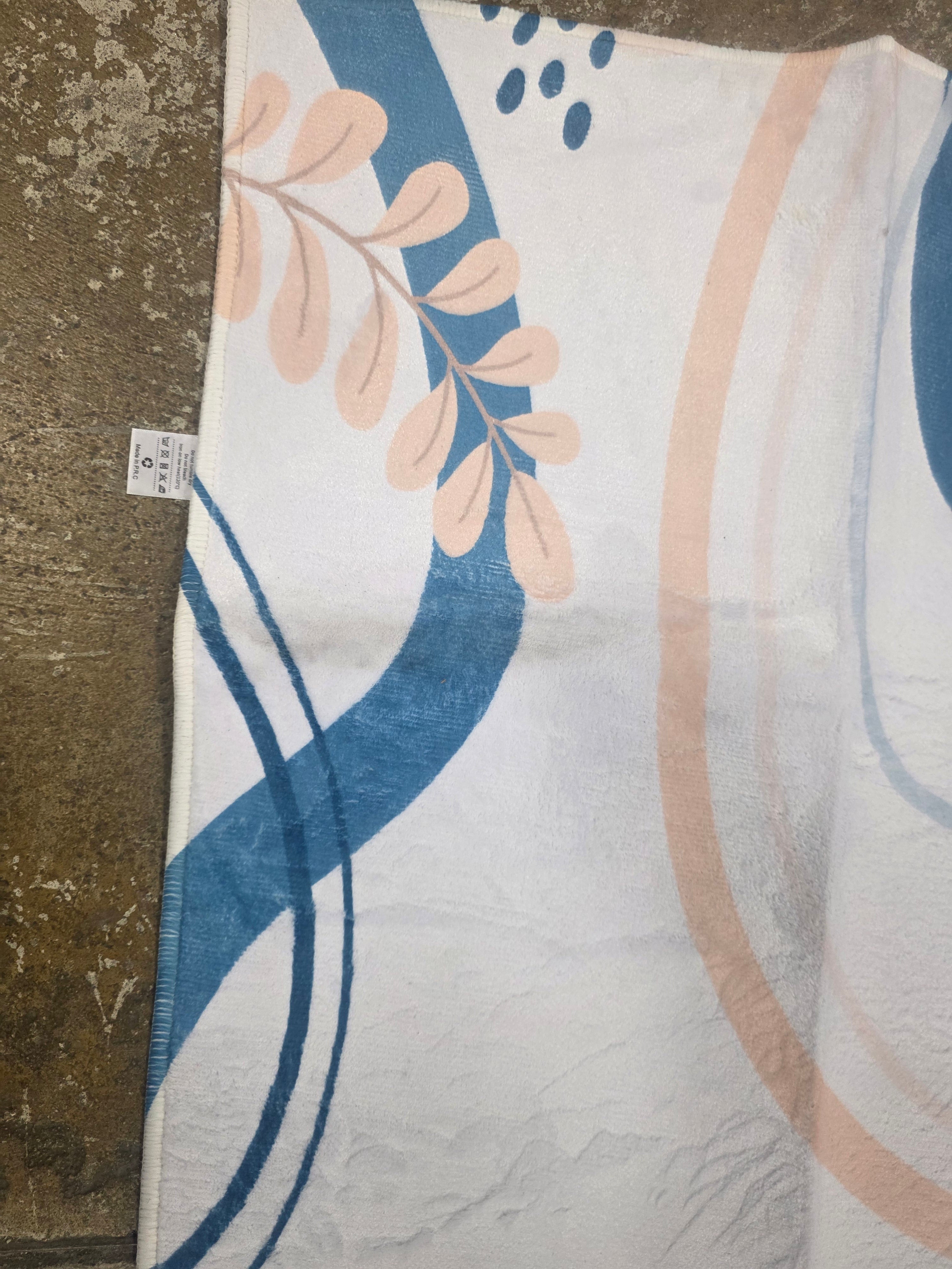 Modern Large Floral Non-Slip (Non-Skid) Runner Rug 2' x 10'