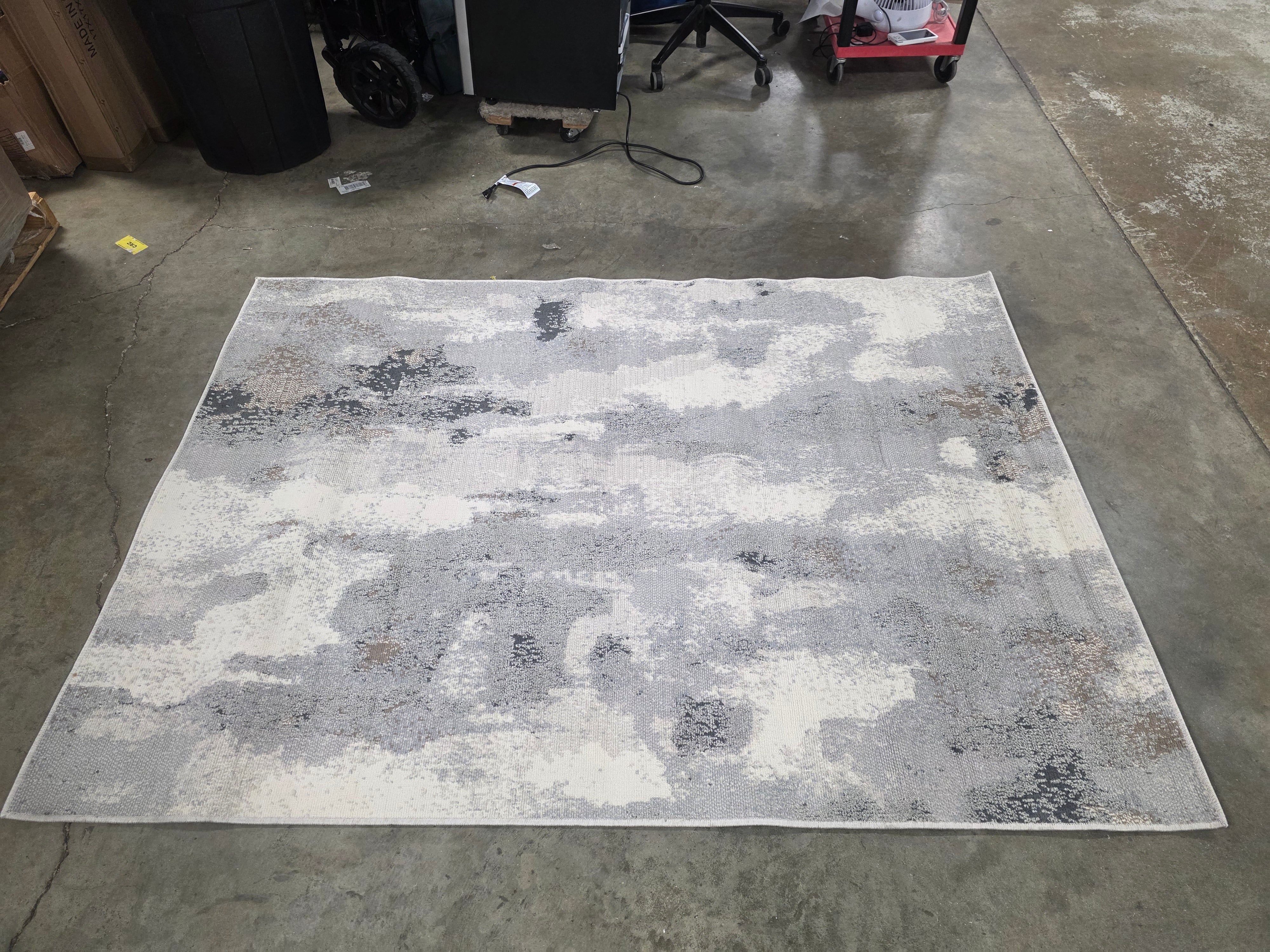 Watercolor Area Rug Gray
