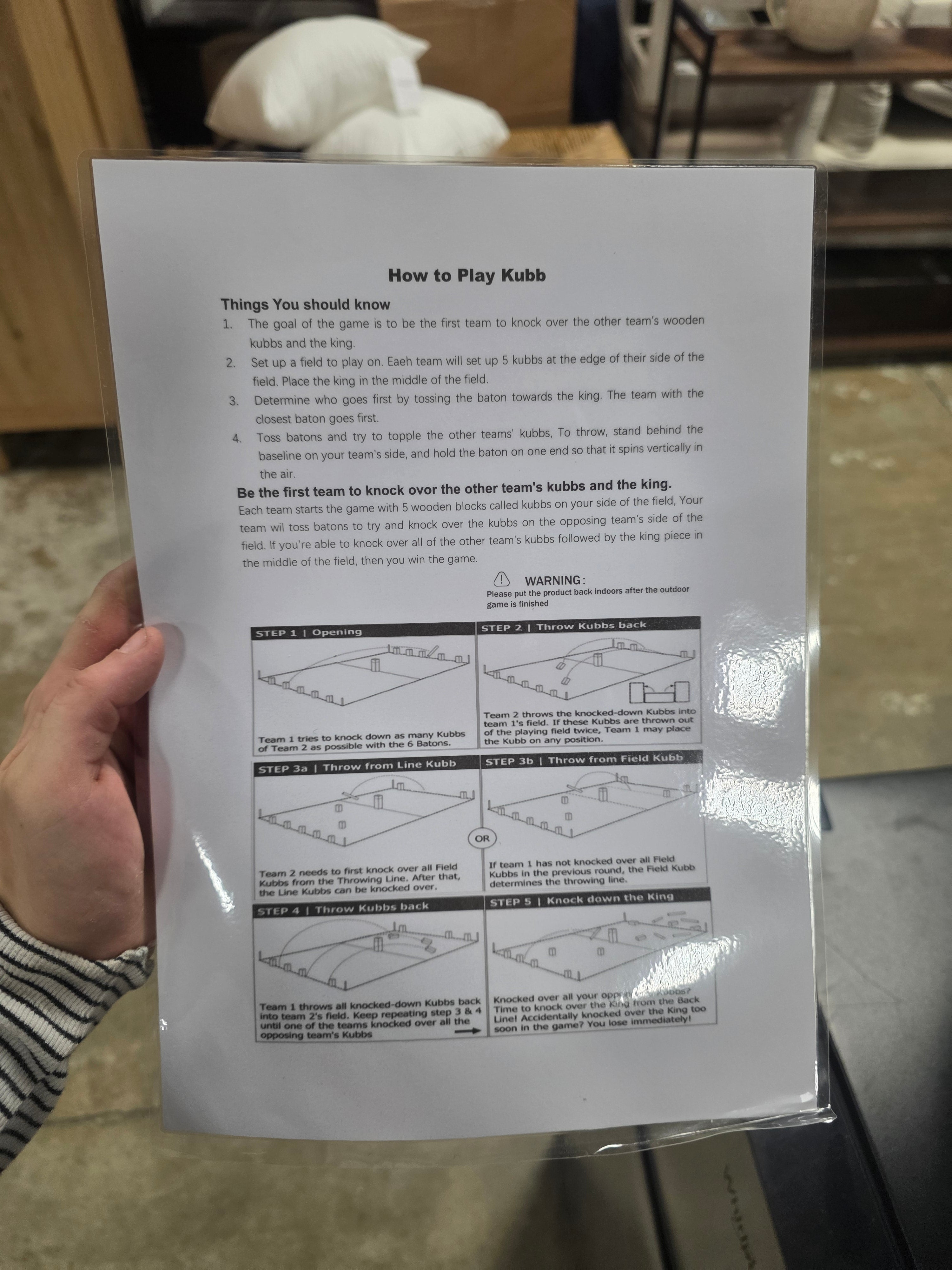 Kubb Rubberwood : Lawn Game for 2-12 Players