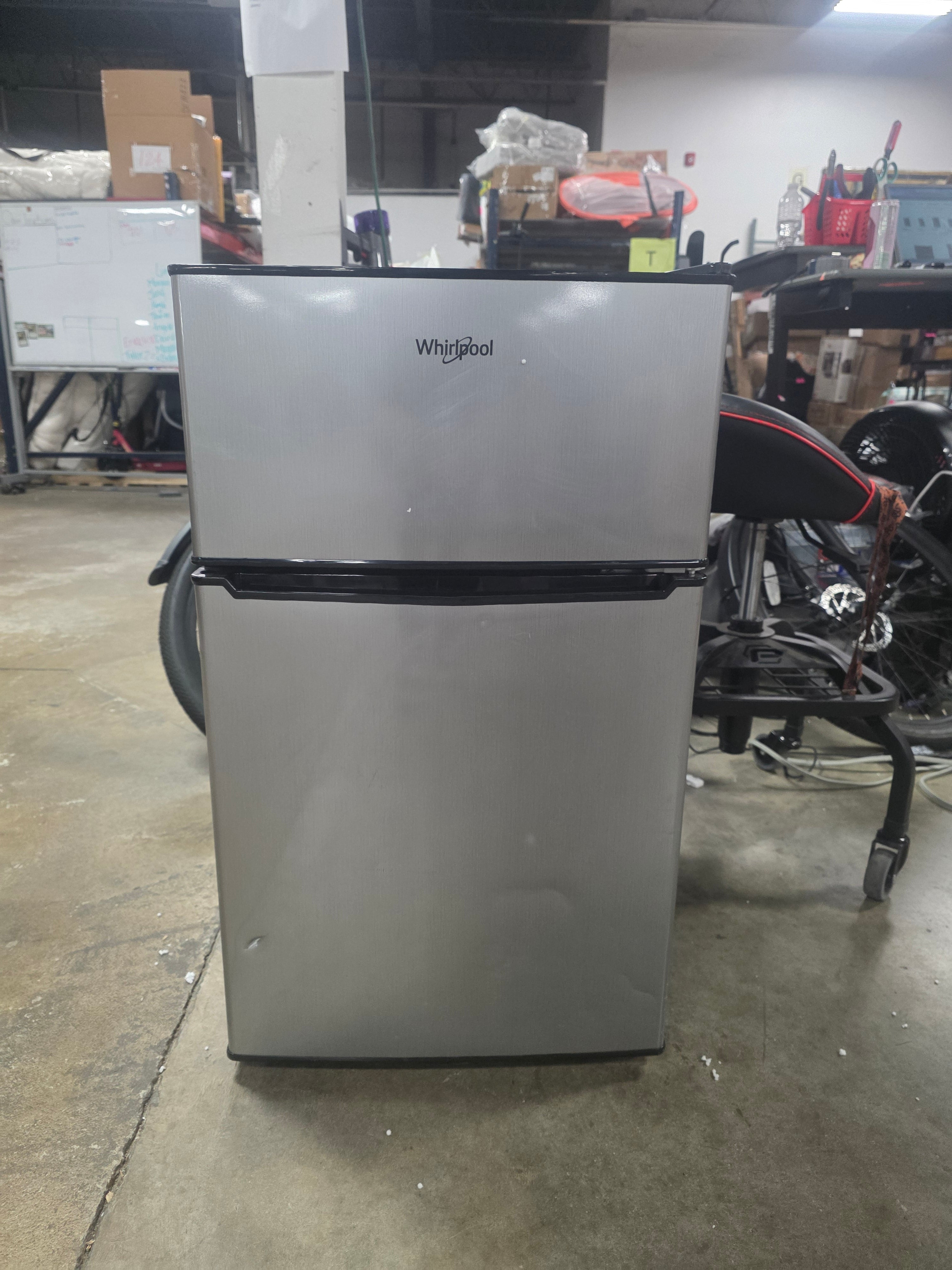 Mini Refrigerator Stainless Steel : Dorm Fridge, Reversible Door, 2 Shelves