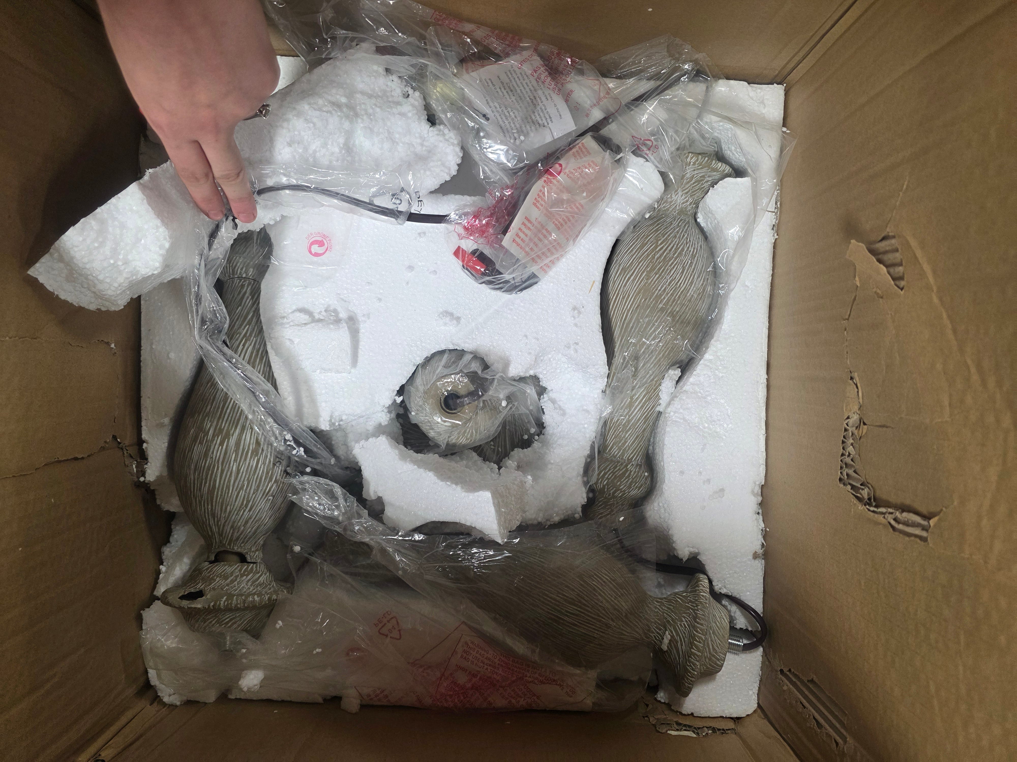 Resin Standing Lamp with 3-Way Switch