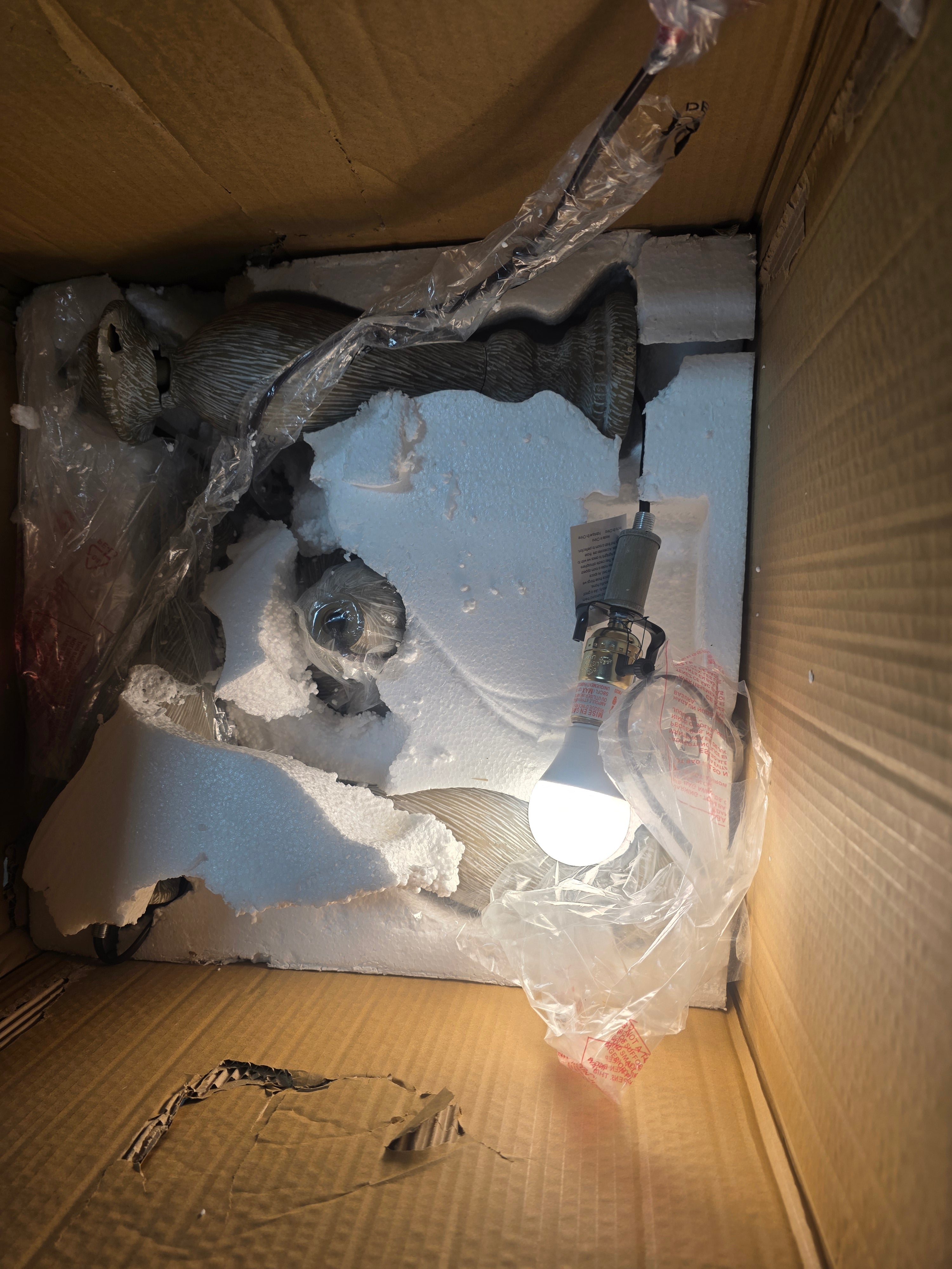 Resin Standing Lamp with 3-Way Switch