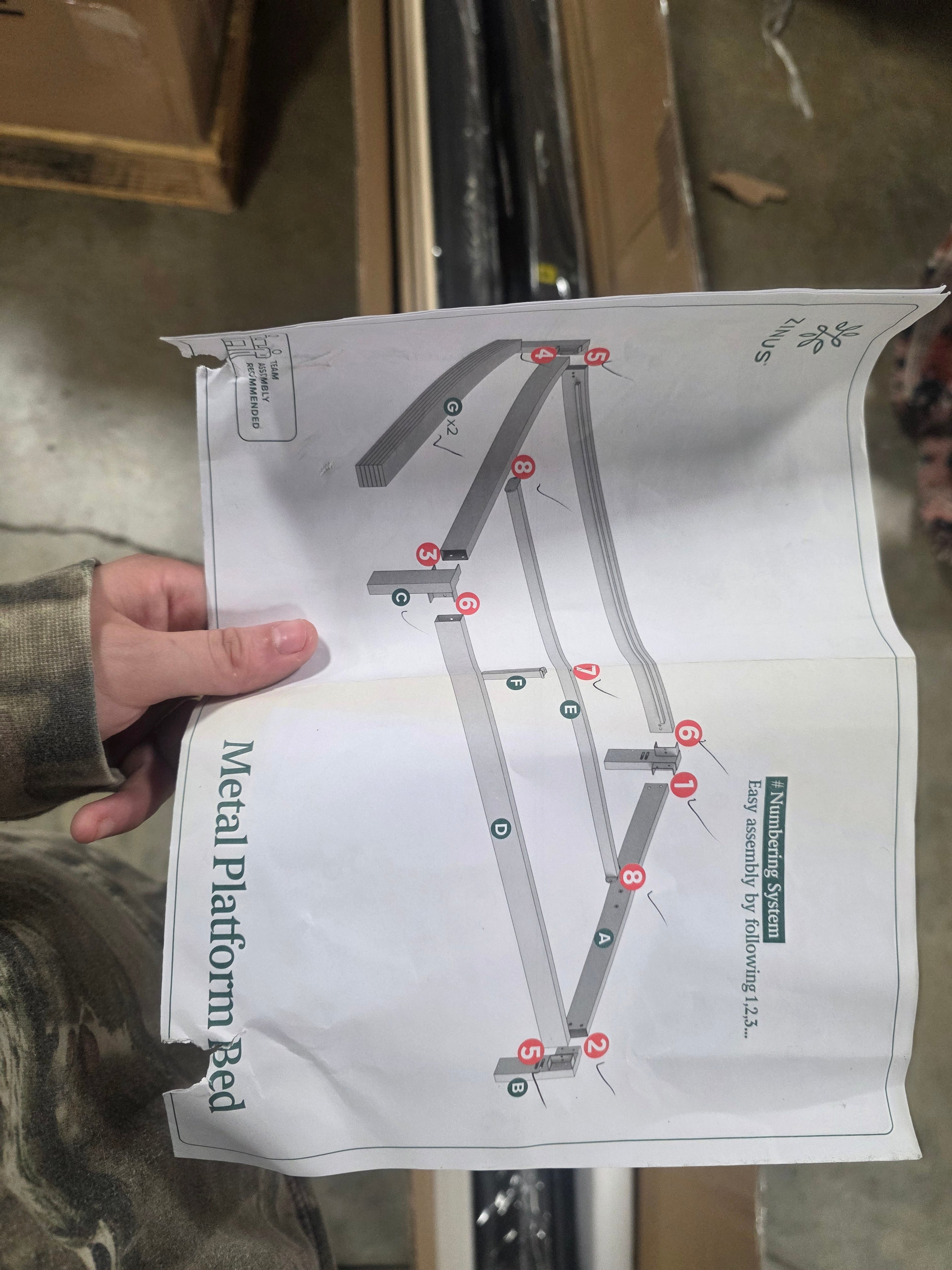 Arnav Steel Platform Bed Frame - Queen