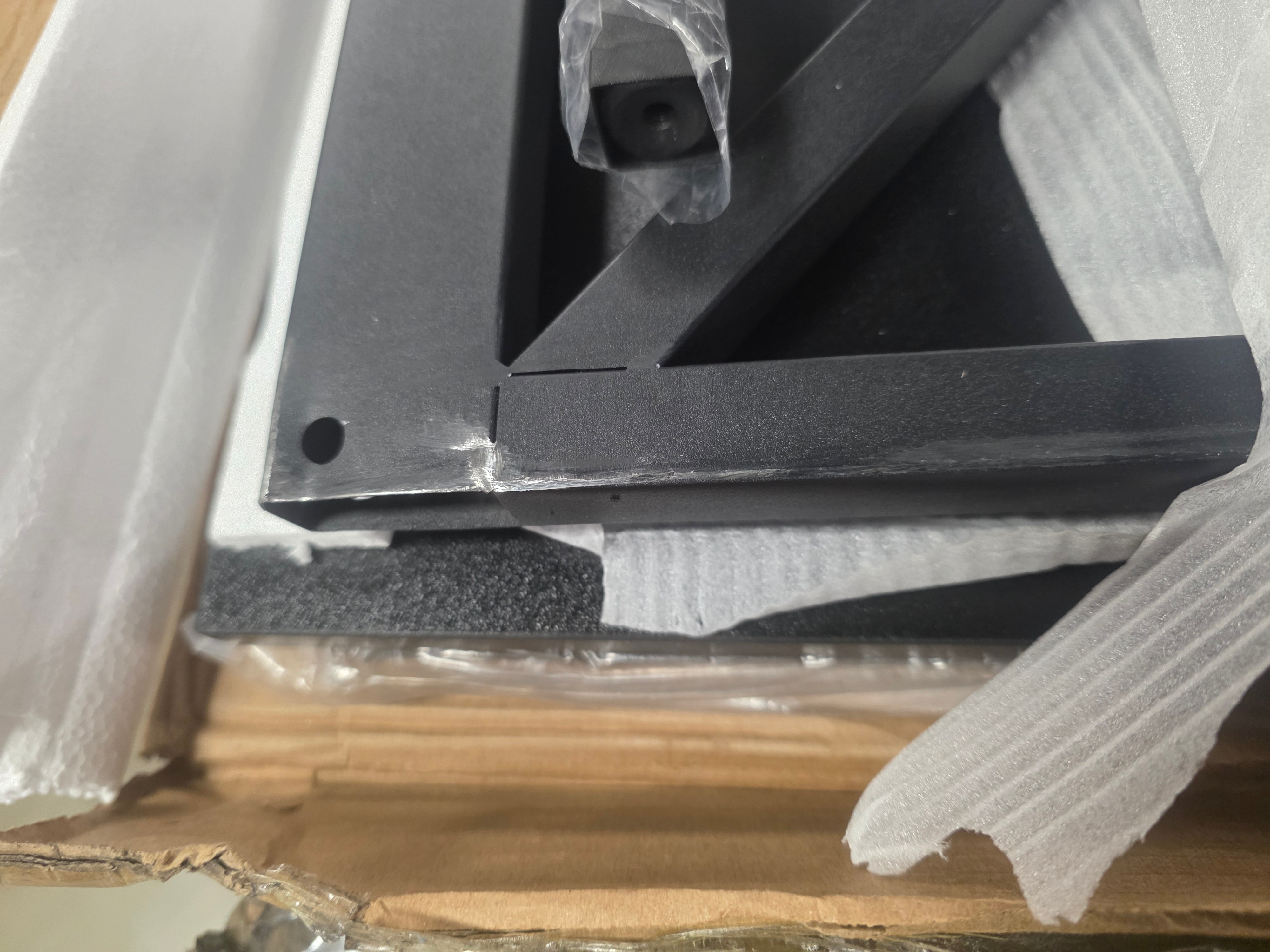 End Table, Large Square Side Tables with X-Frame, 2-Tier Storage, Black