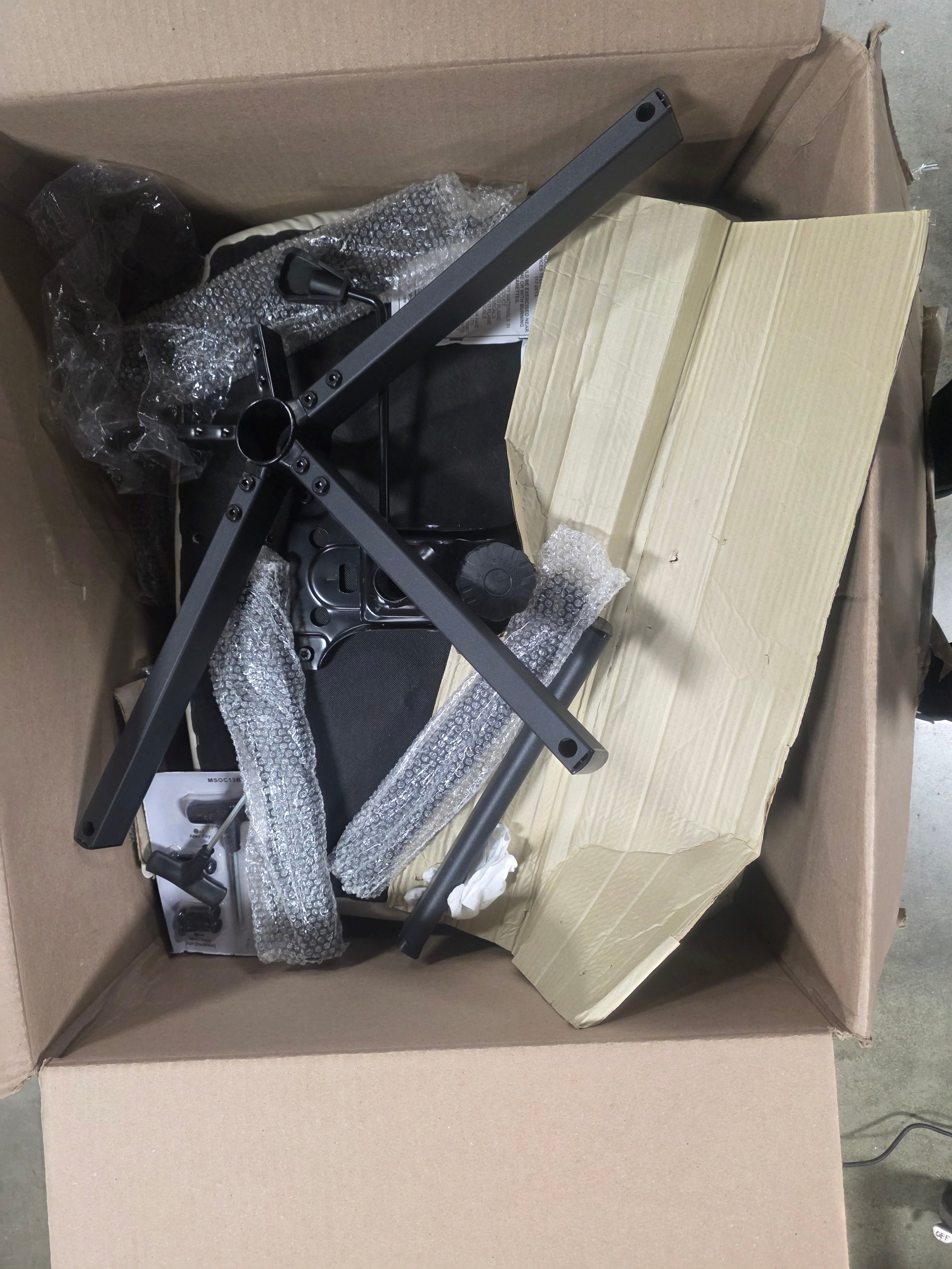 Armless-Office Desk Chair Without Wheels Light Beige