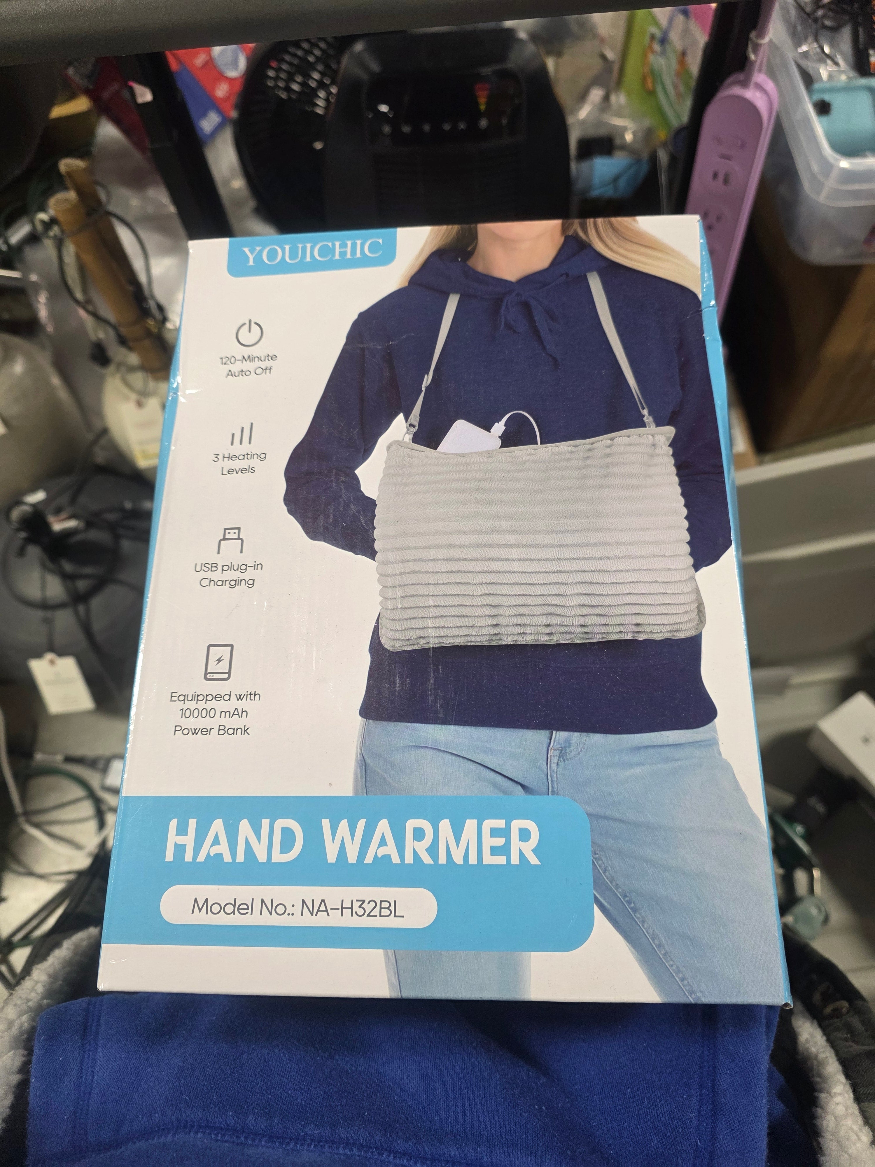 Electric Hand Warmer, Soft Flannel Heated Glove, Grey