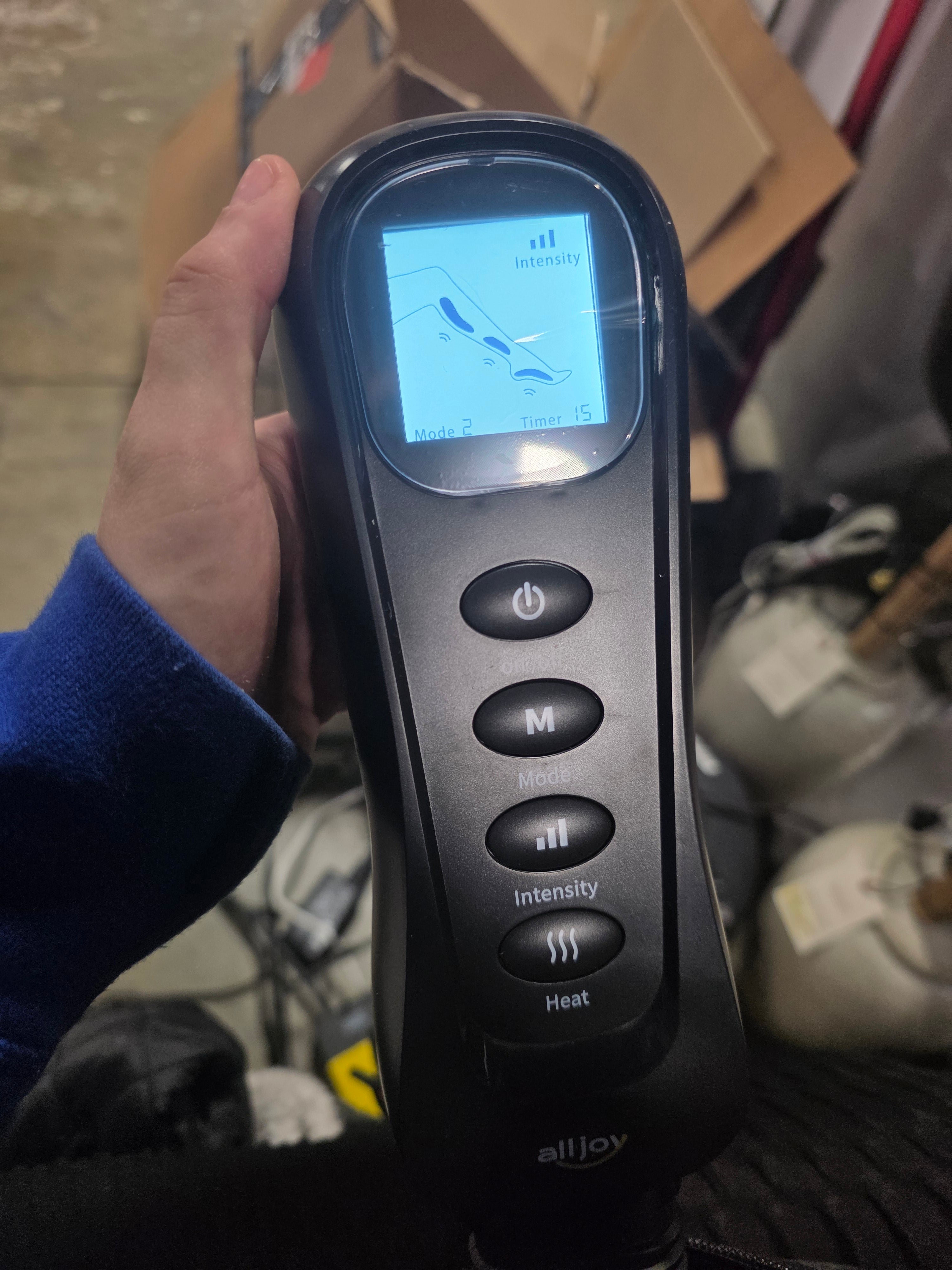 Leg Compression Massager for Circulation, Vericose Veins, Muscle Fatigue, Cramps, 2 Heat Levels Foot/Knee Massager