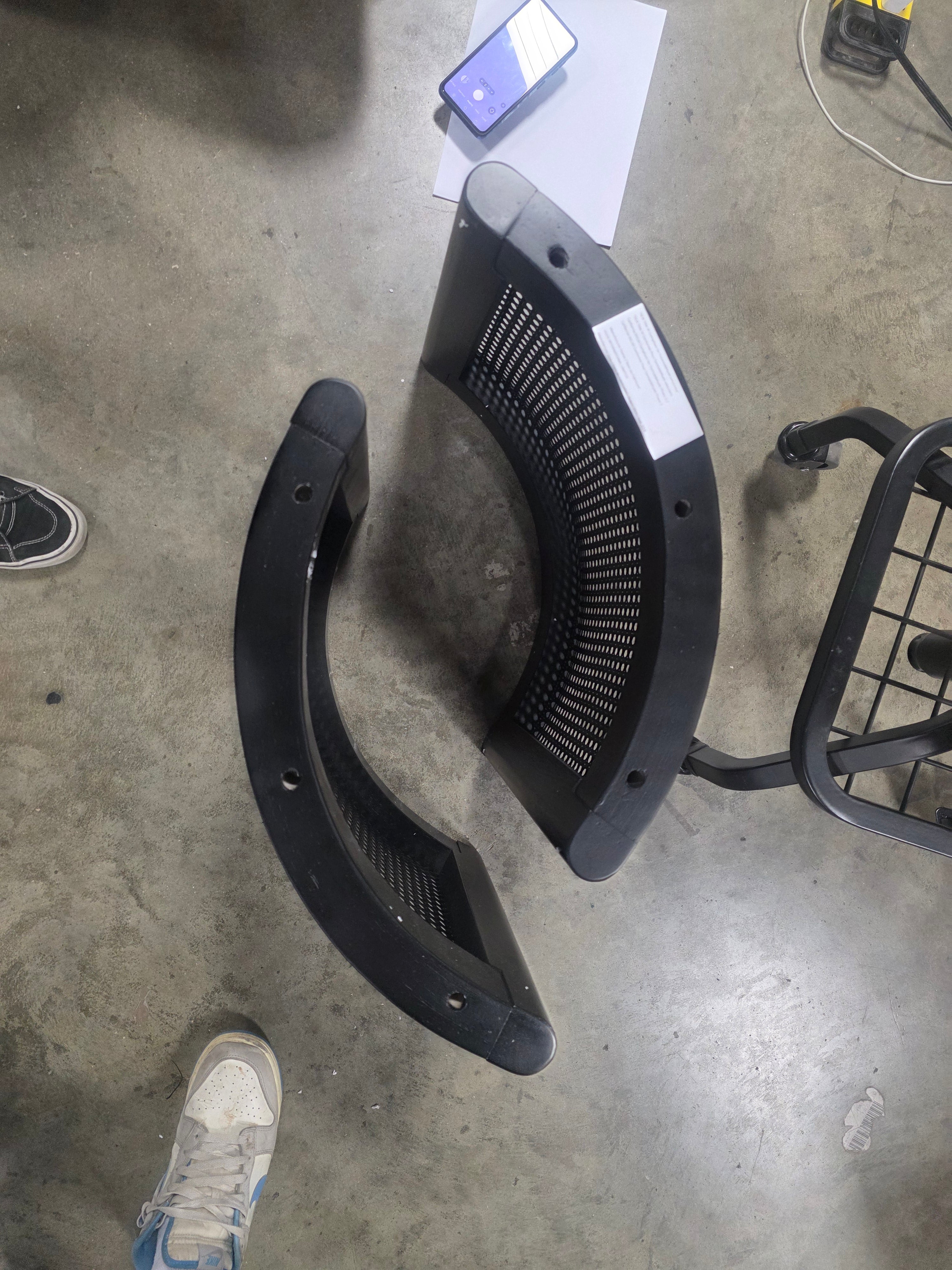 Black Oval MDF Pedestal Coffee Table LEGS ONLY