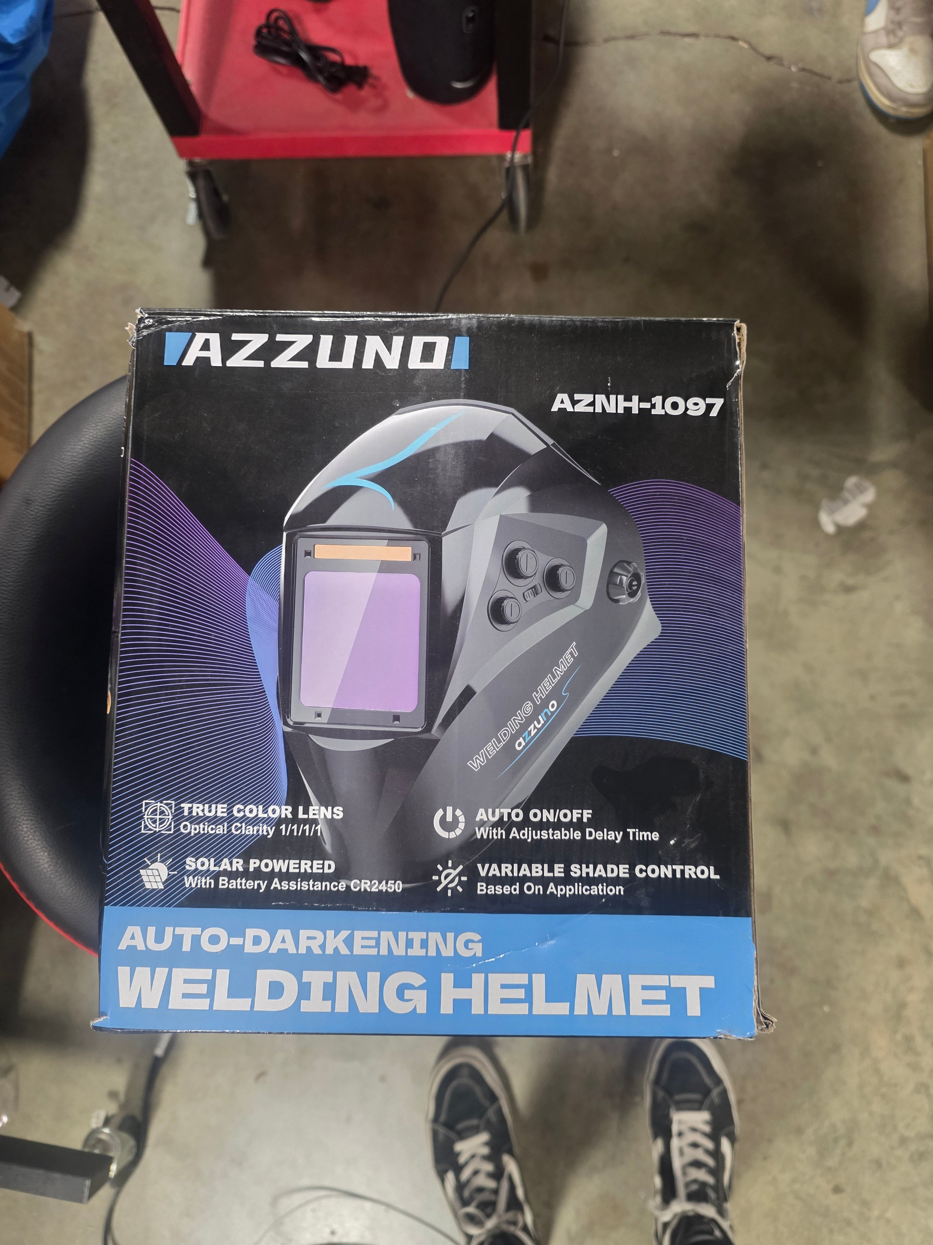 Large View Welding Helmet True Color Auto Darkening Solar Powered Welder Hood