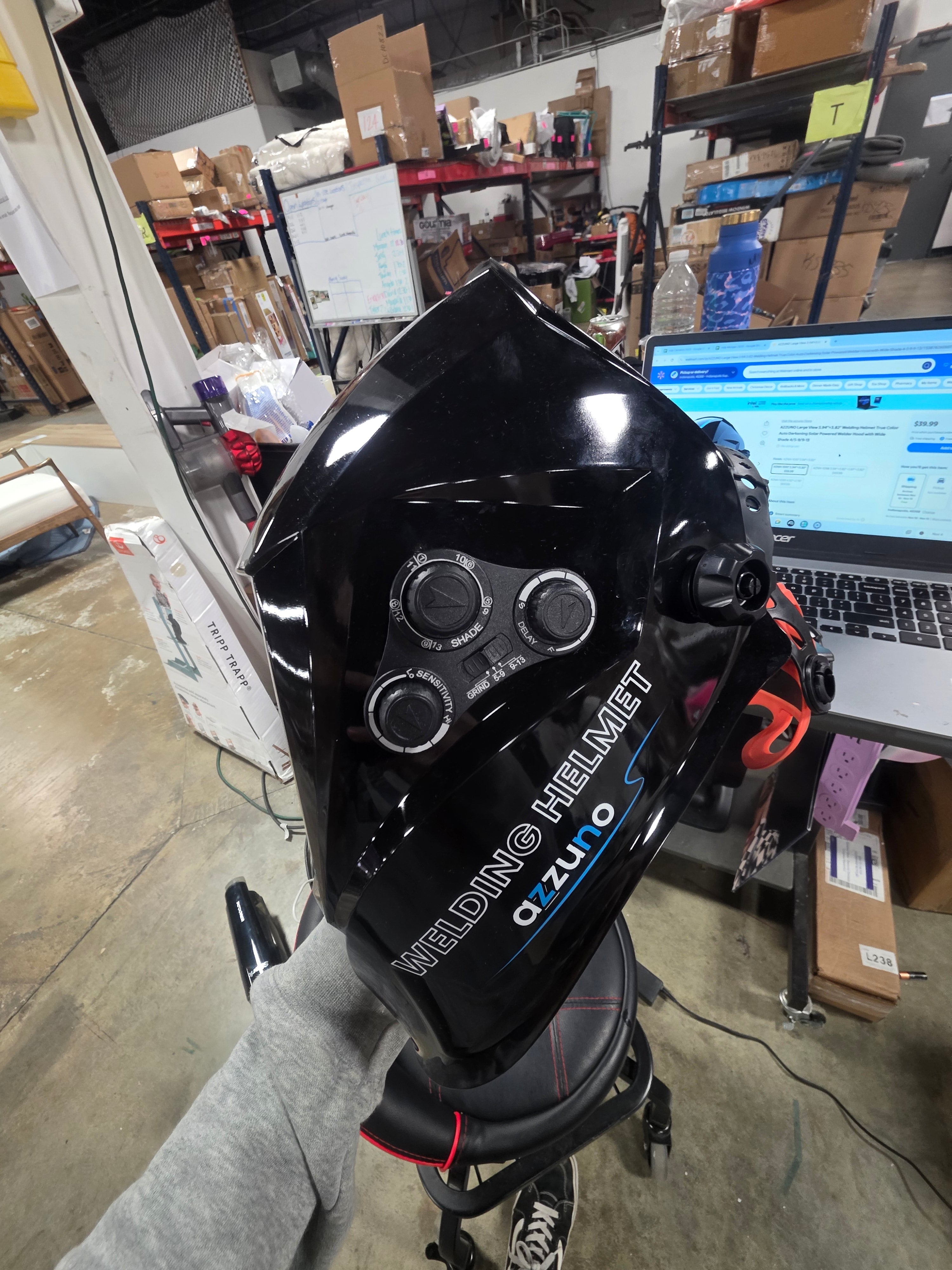 Large View Welding Helmet True Color Auto Darkening Solar Powered Welder Hood