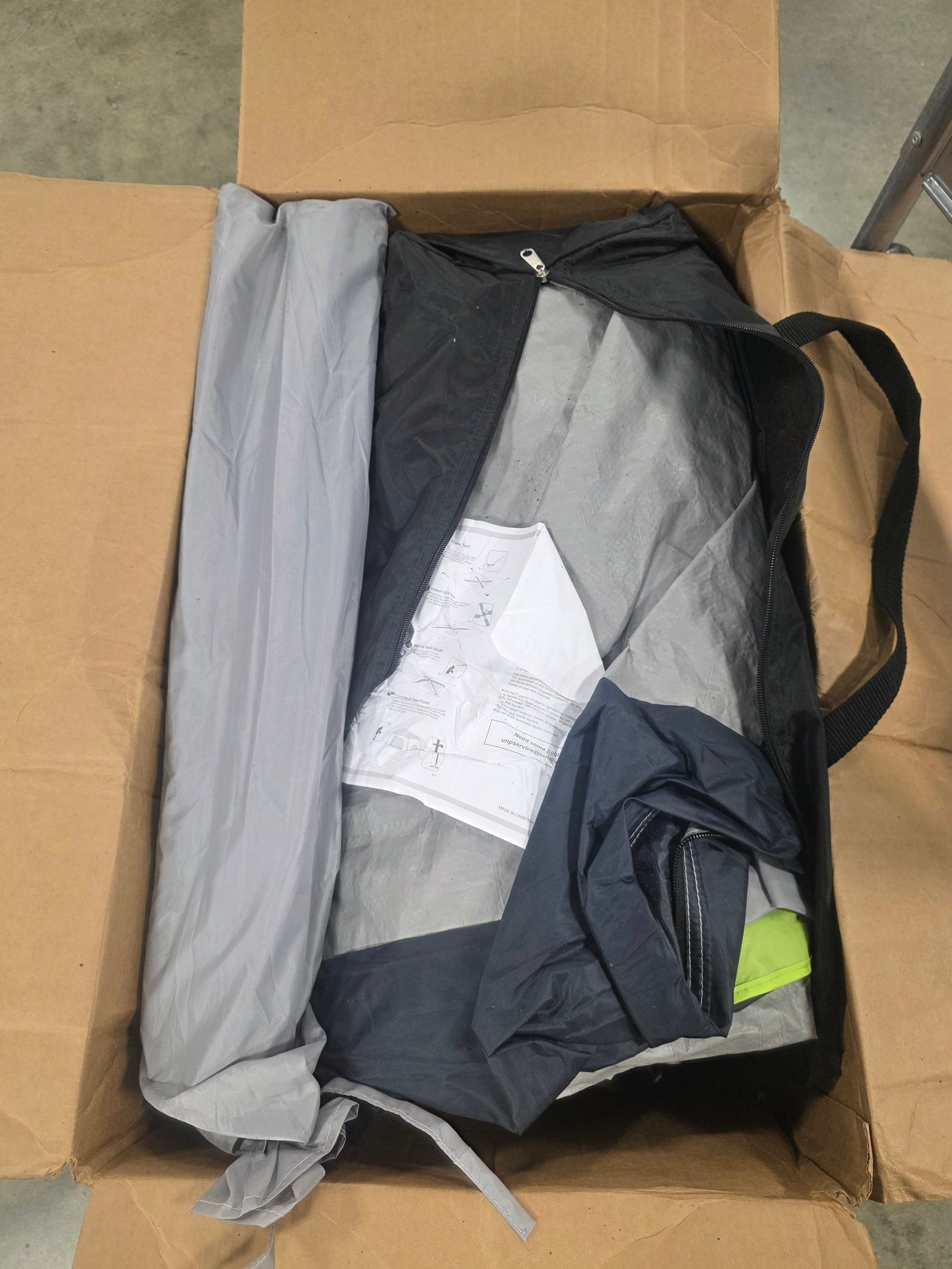 Portable Cabin Camping Tent 4-Person Easy Set Up, Waterproof with Top Rainfly