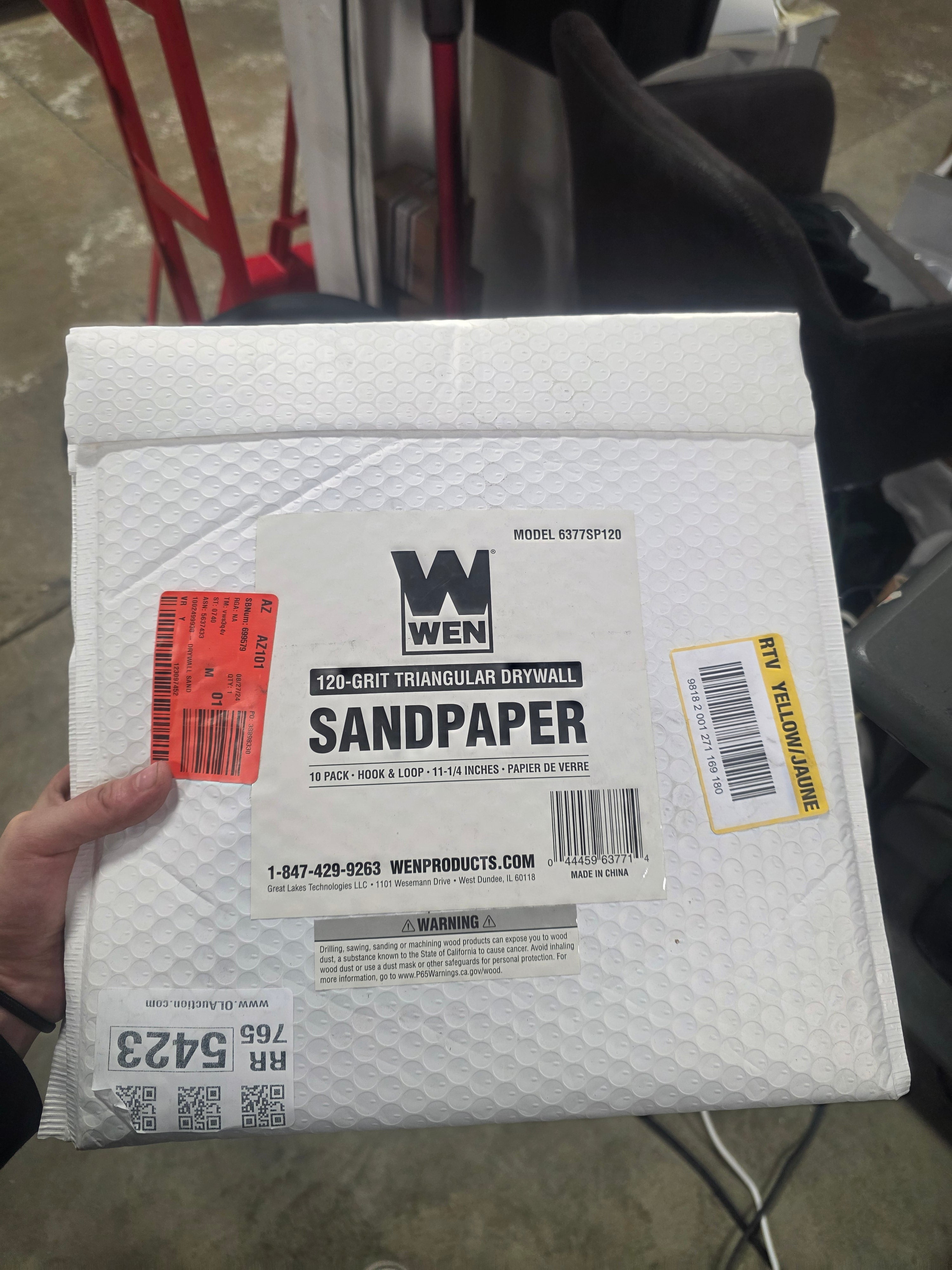 Drywall Sander Hook and Loop Triangle Sandpaper (10-Pack)