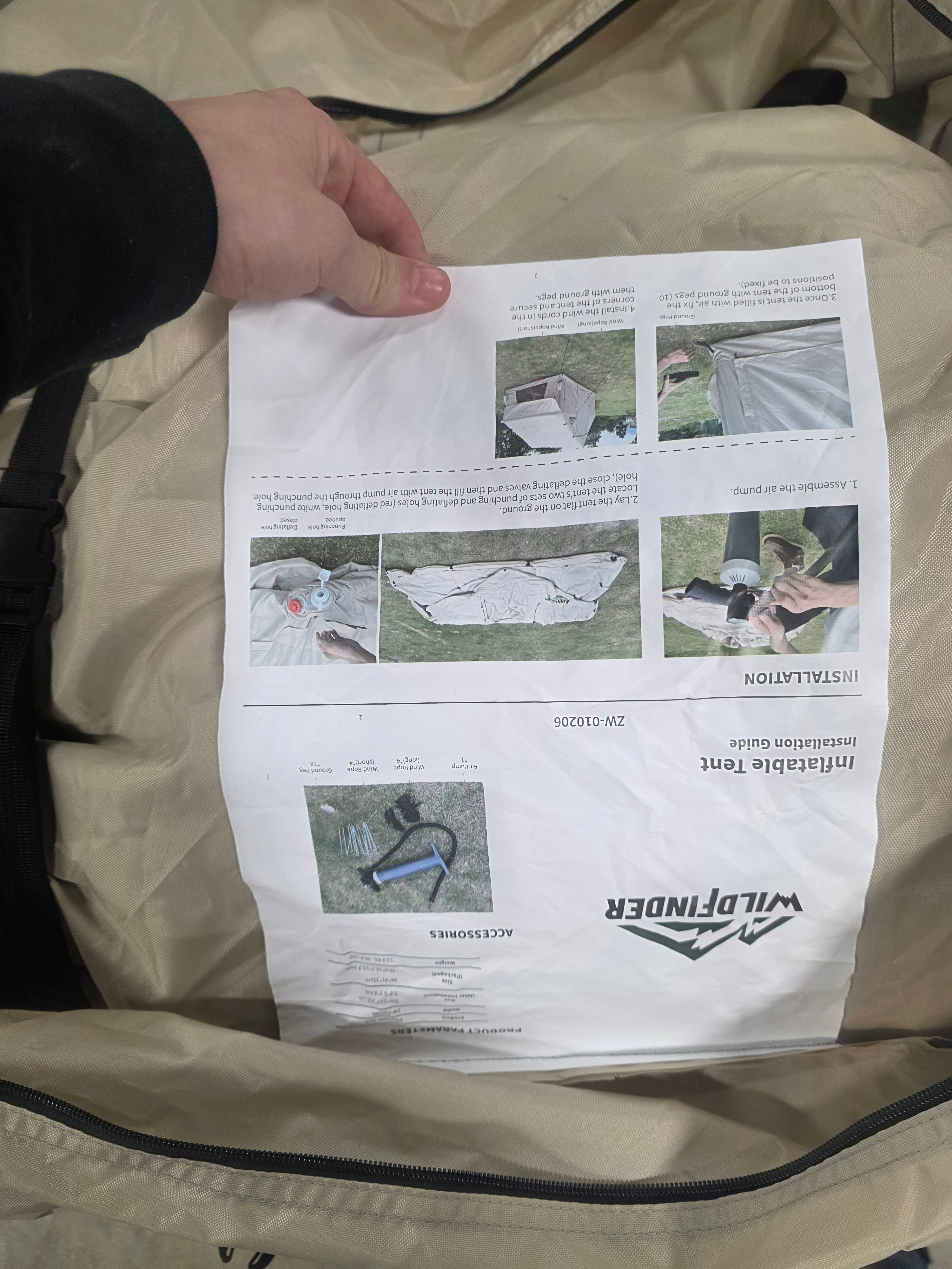 Inflatable Camping Tents w/Hand Pump