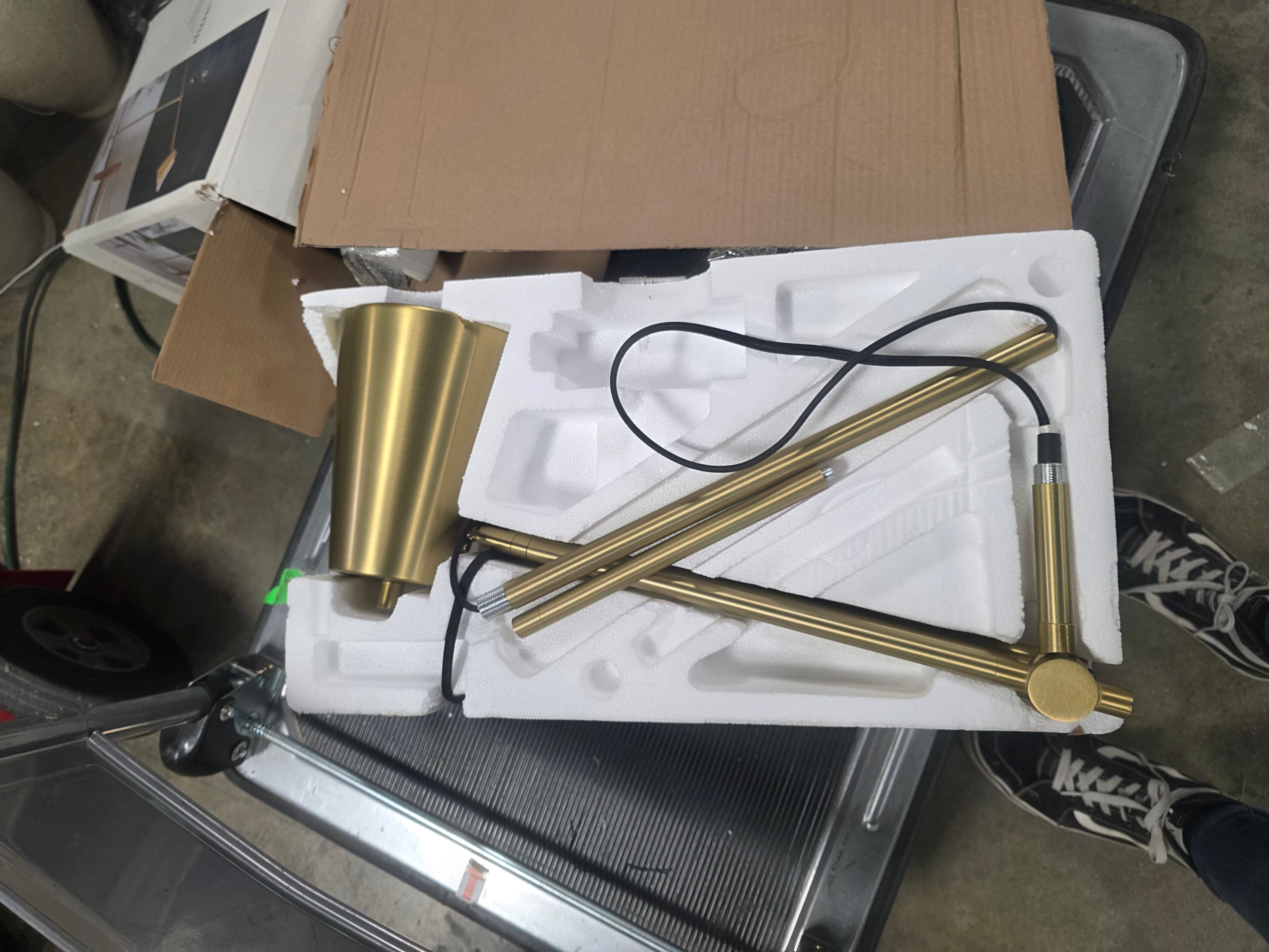 Cantilever Floor Lamp Brass