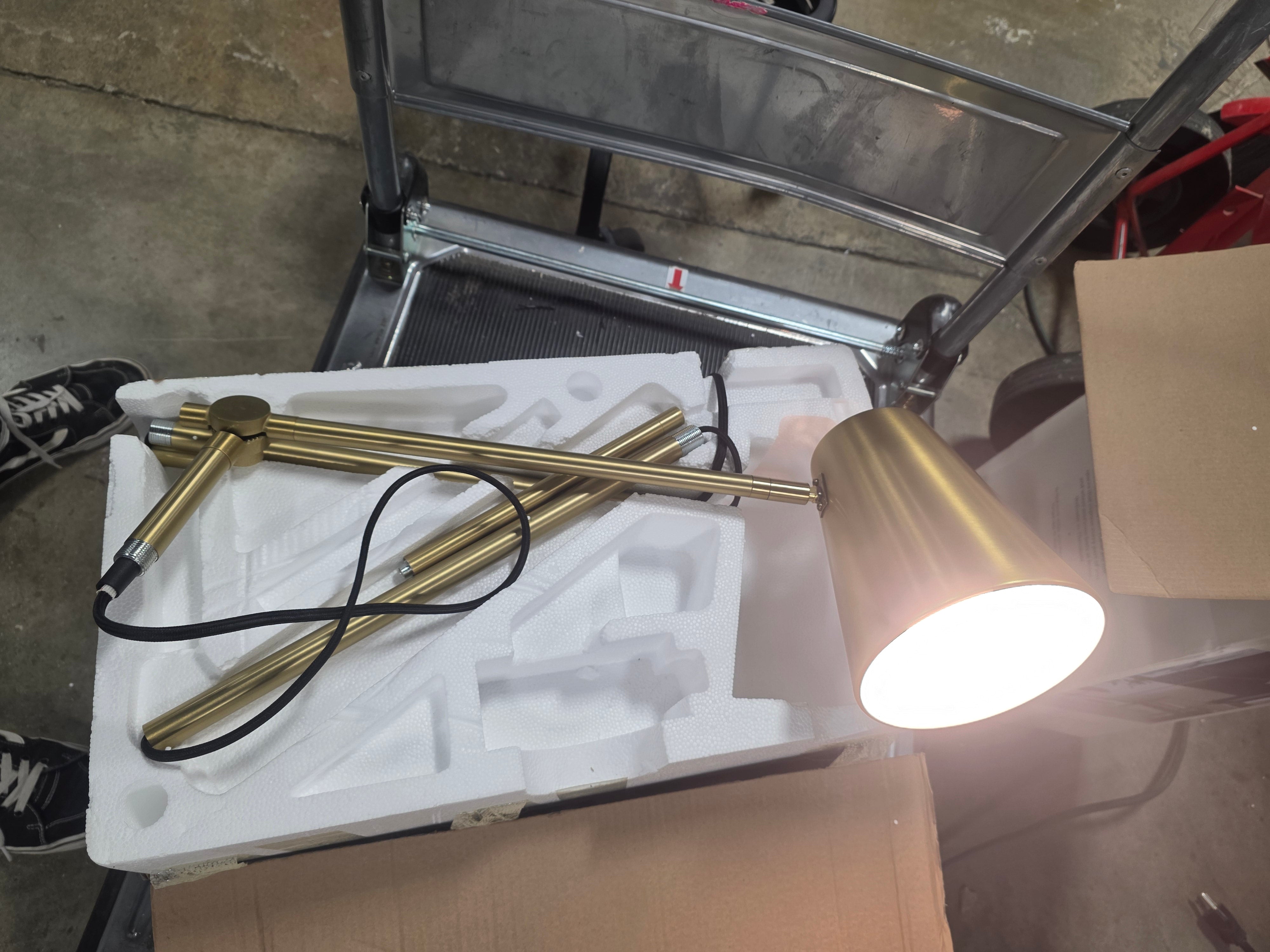 Cantilever Floor Lamp Brass
