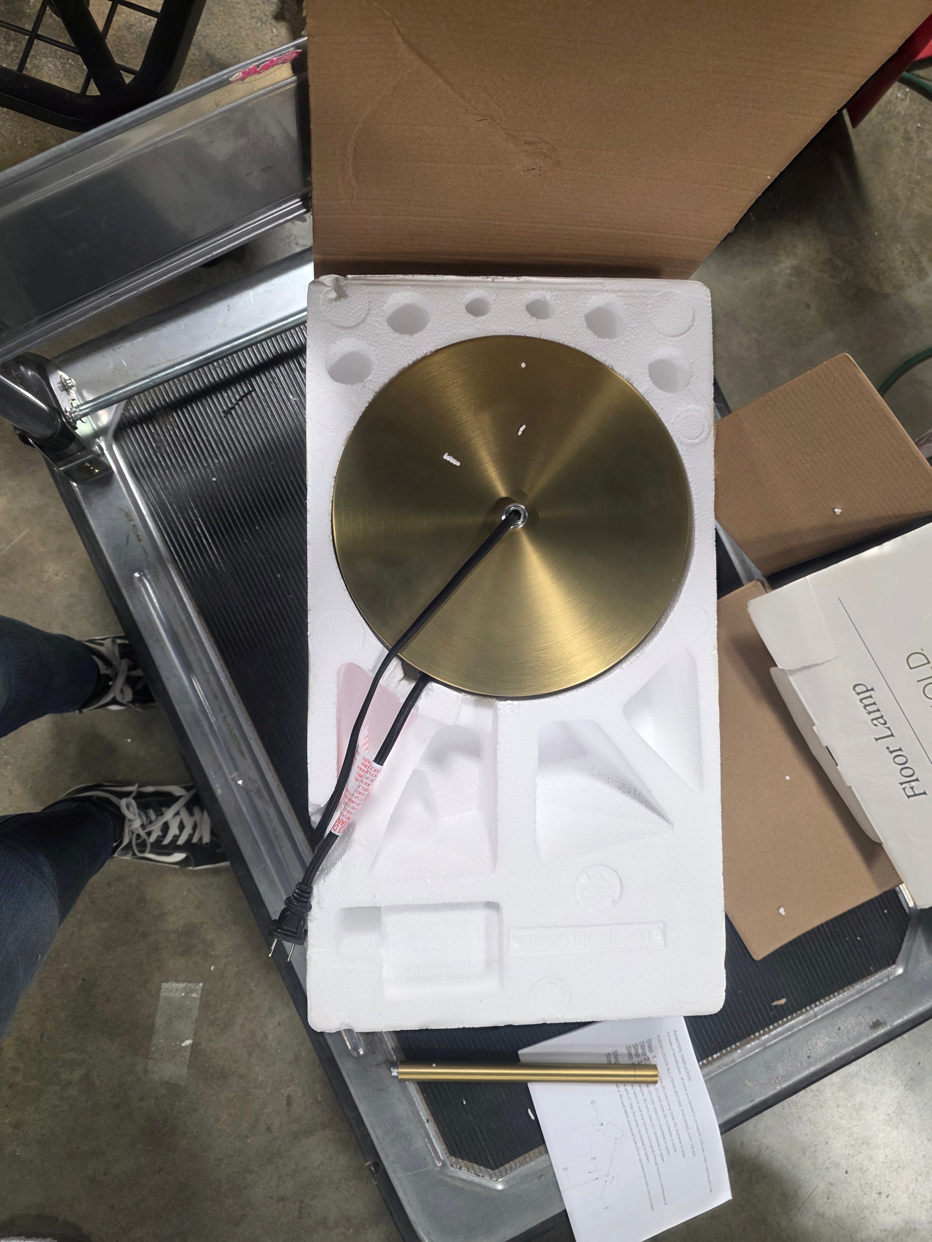 Cantilever Floor Lamp Brass