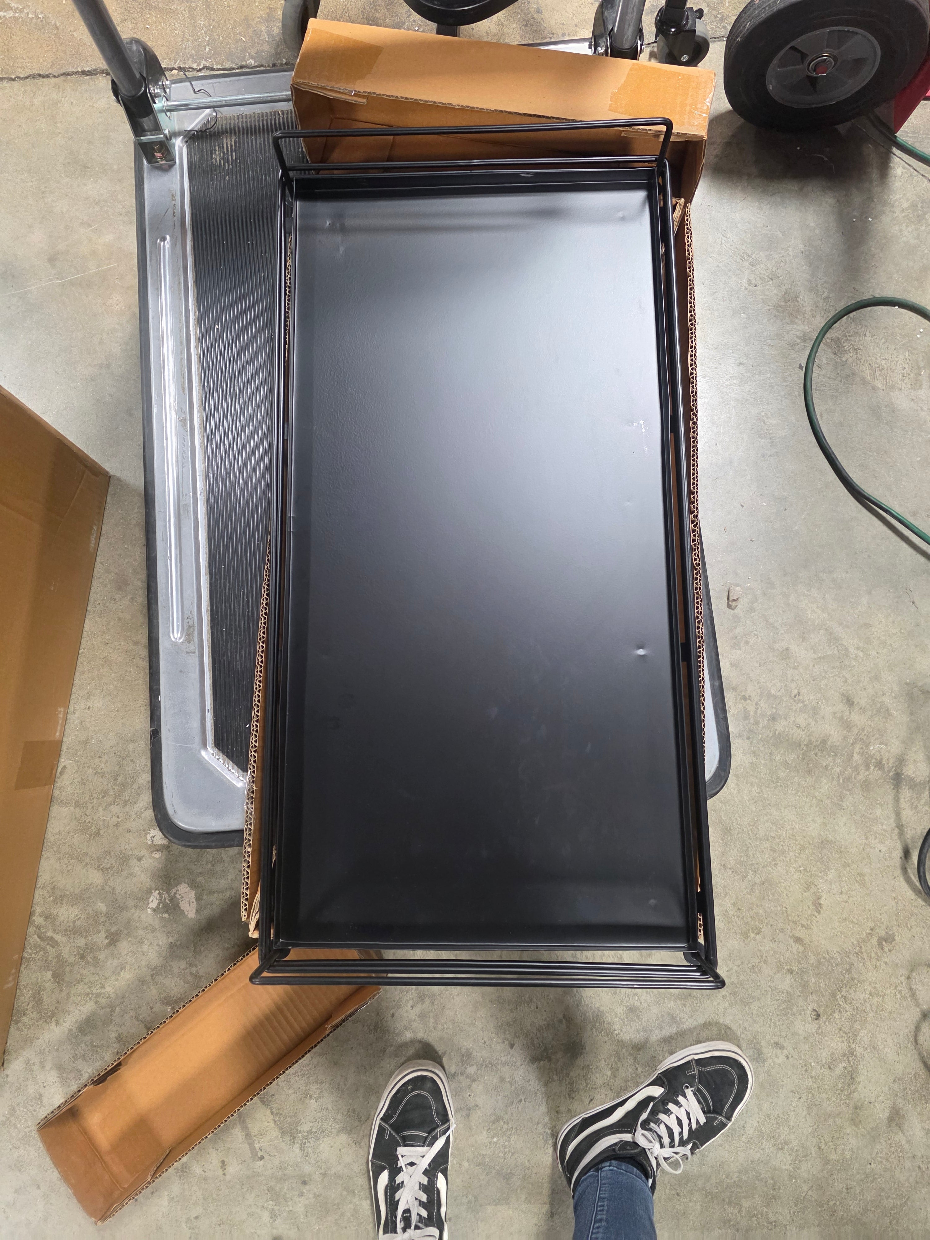 Decorative Metal Entryway Boot Tray Black