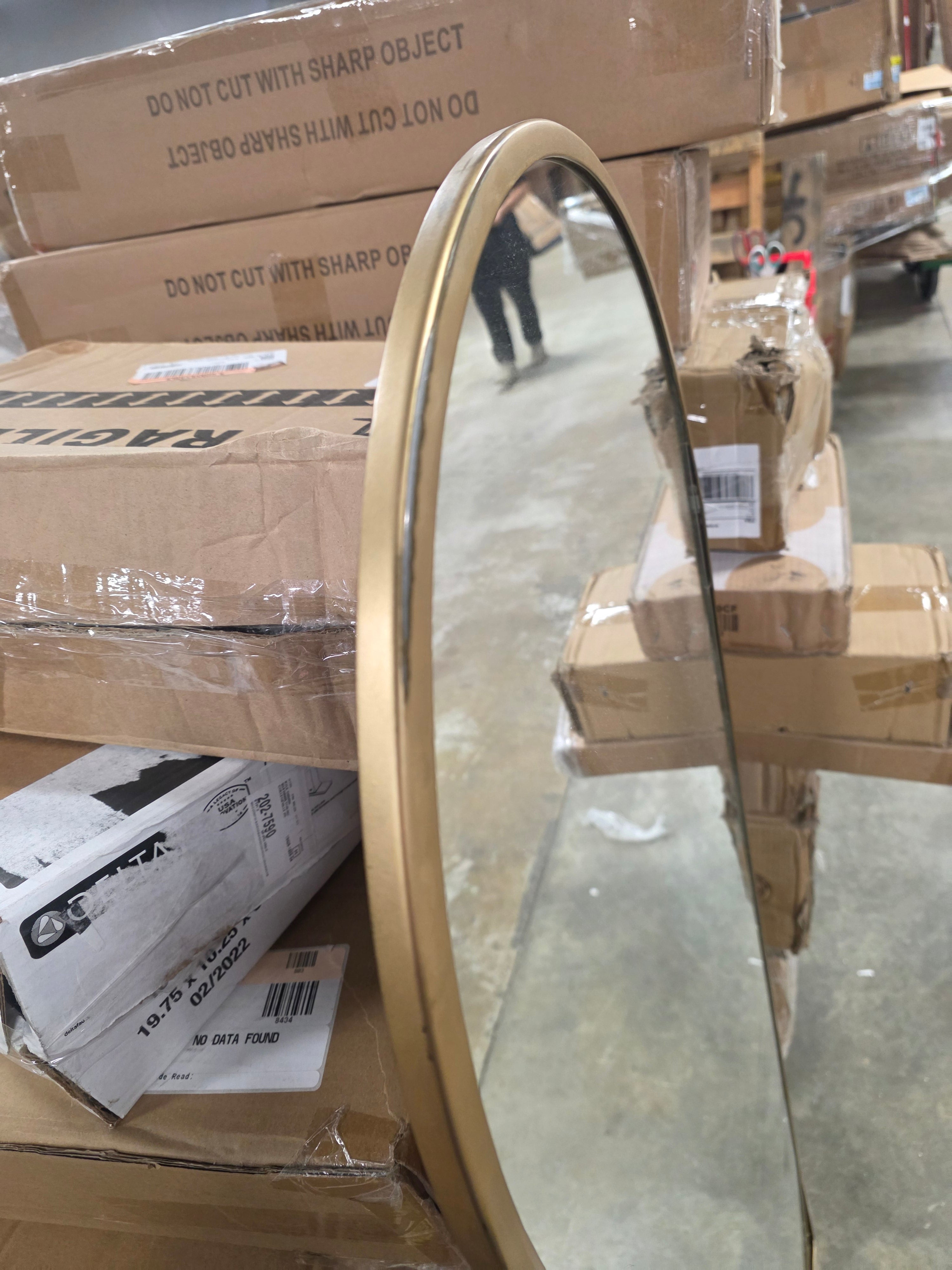 Full Length Floor Mirror Gold