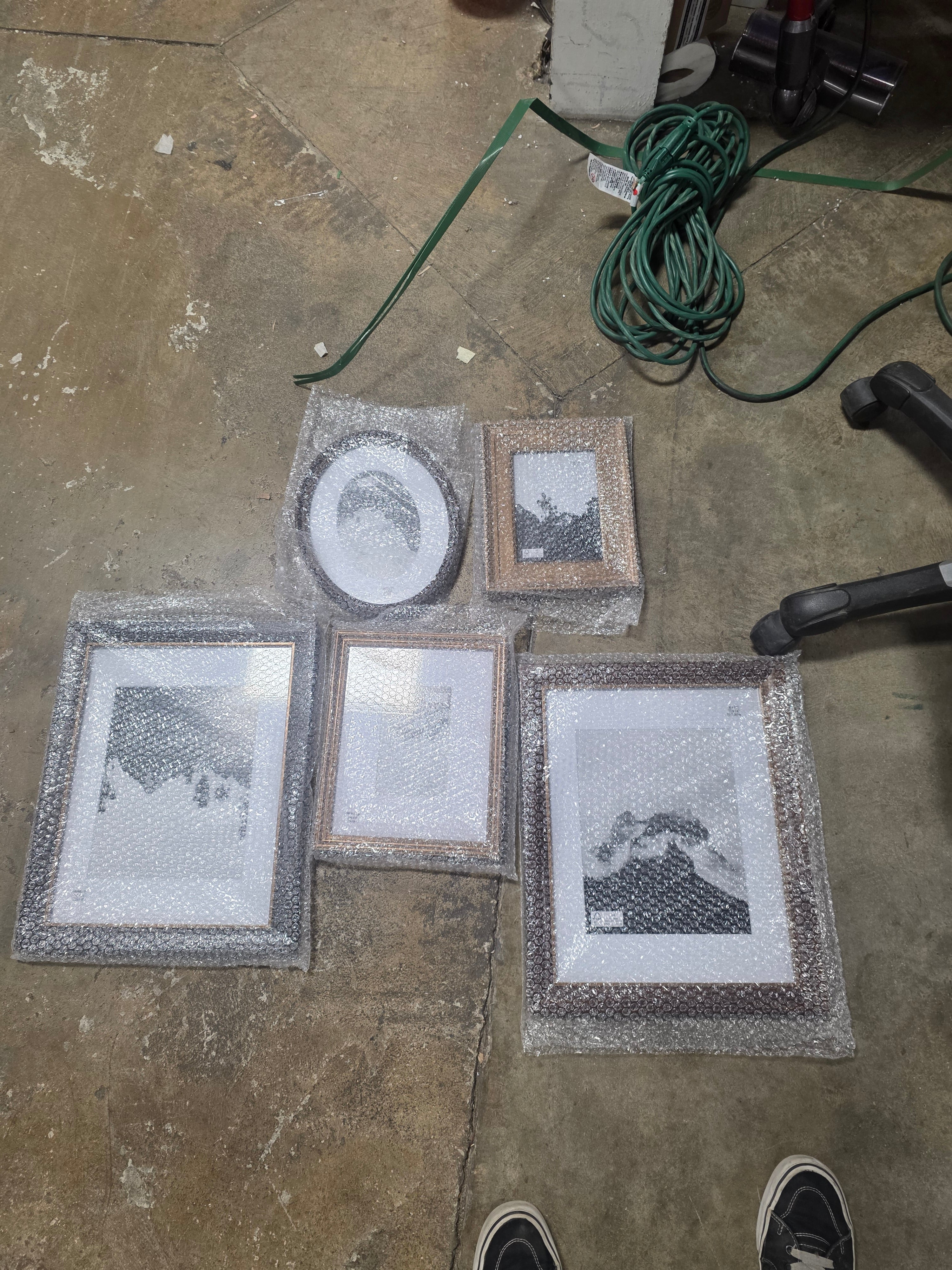 Set of 5 Real Wood Gallery Frames