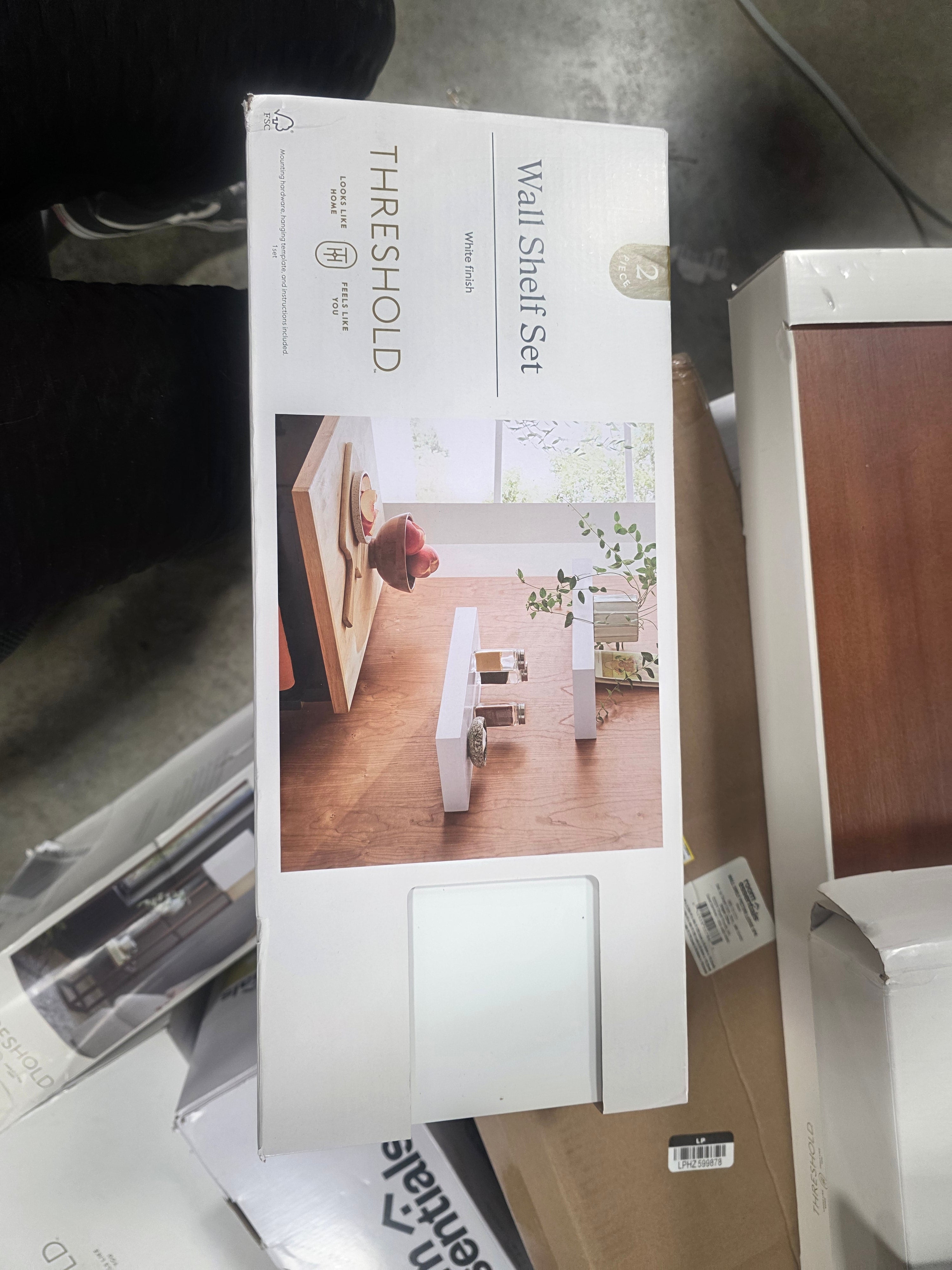 Set of 2  Wood Ledge Wall Shelf