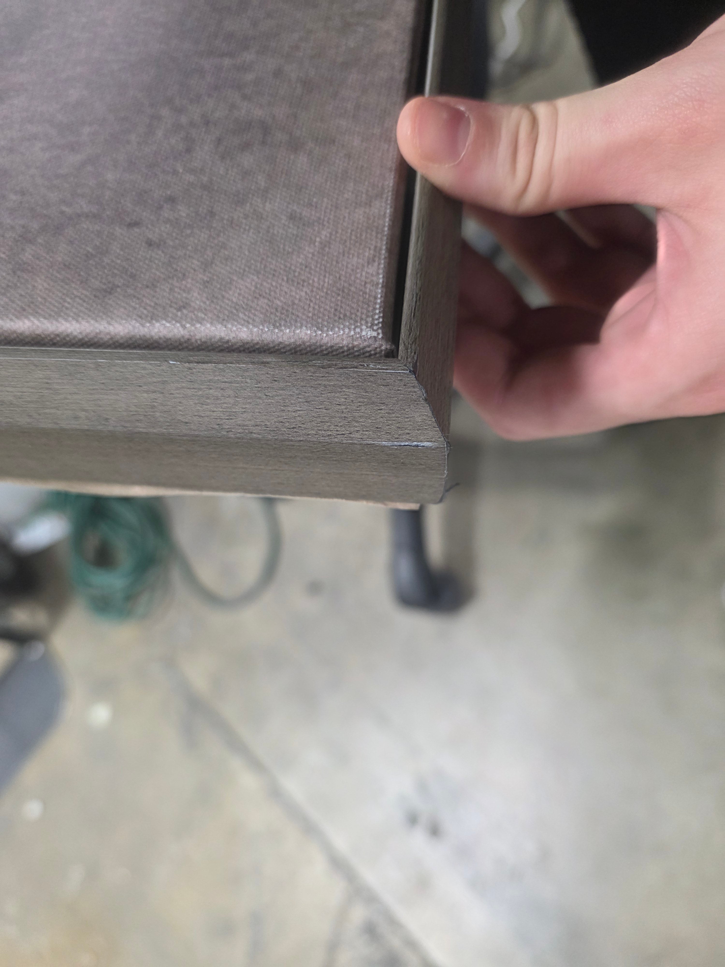 Blurry Treetops Framed Wall Art Canvas Board - Serene Nature Decor