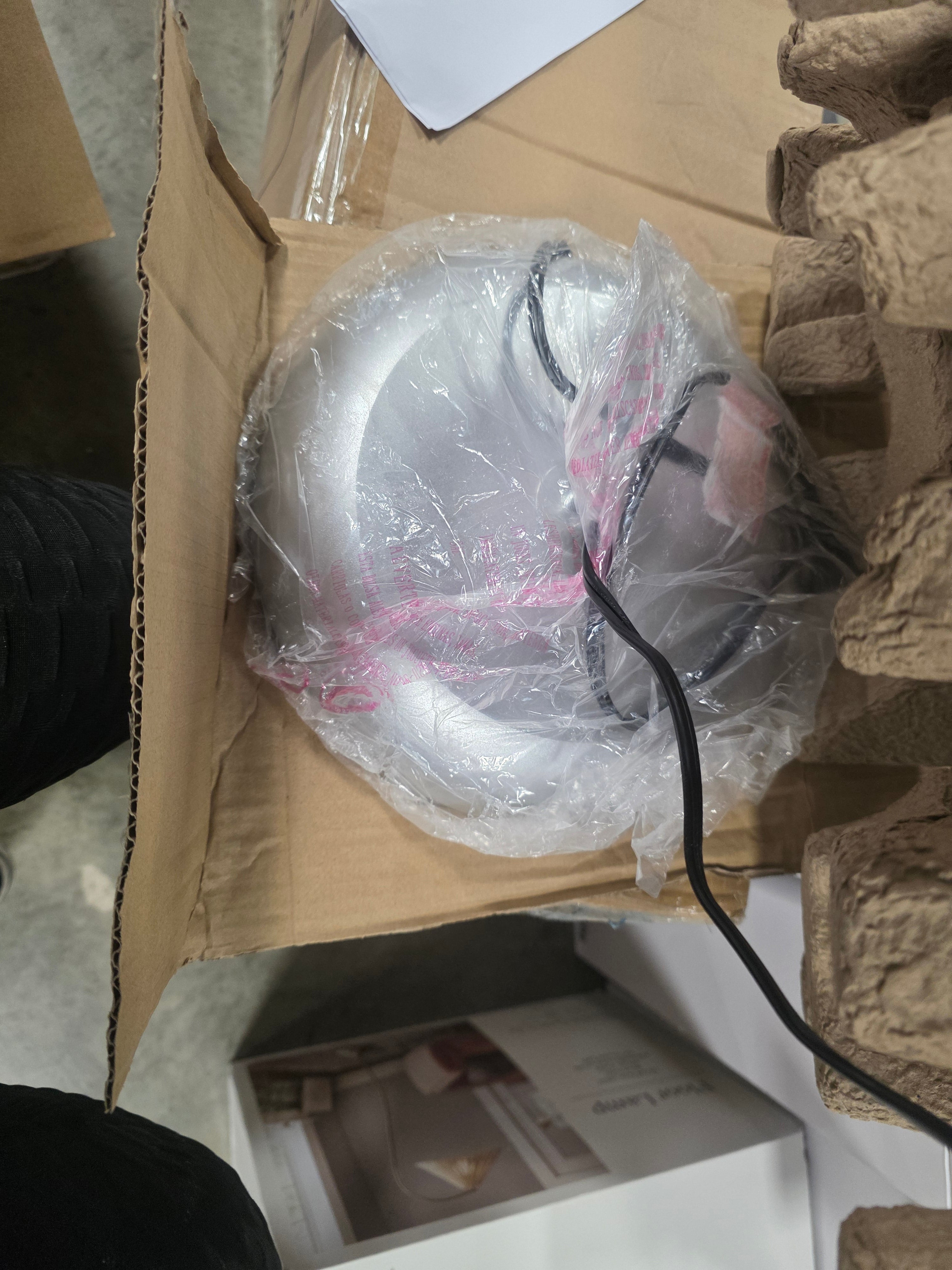 5 Head Floor Lamp White Silver Finish