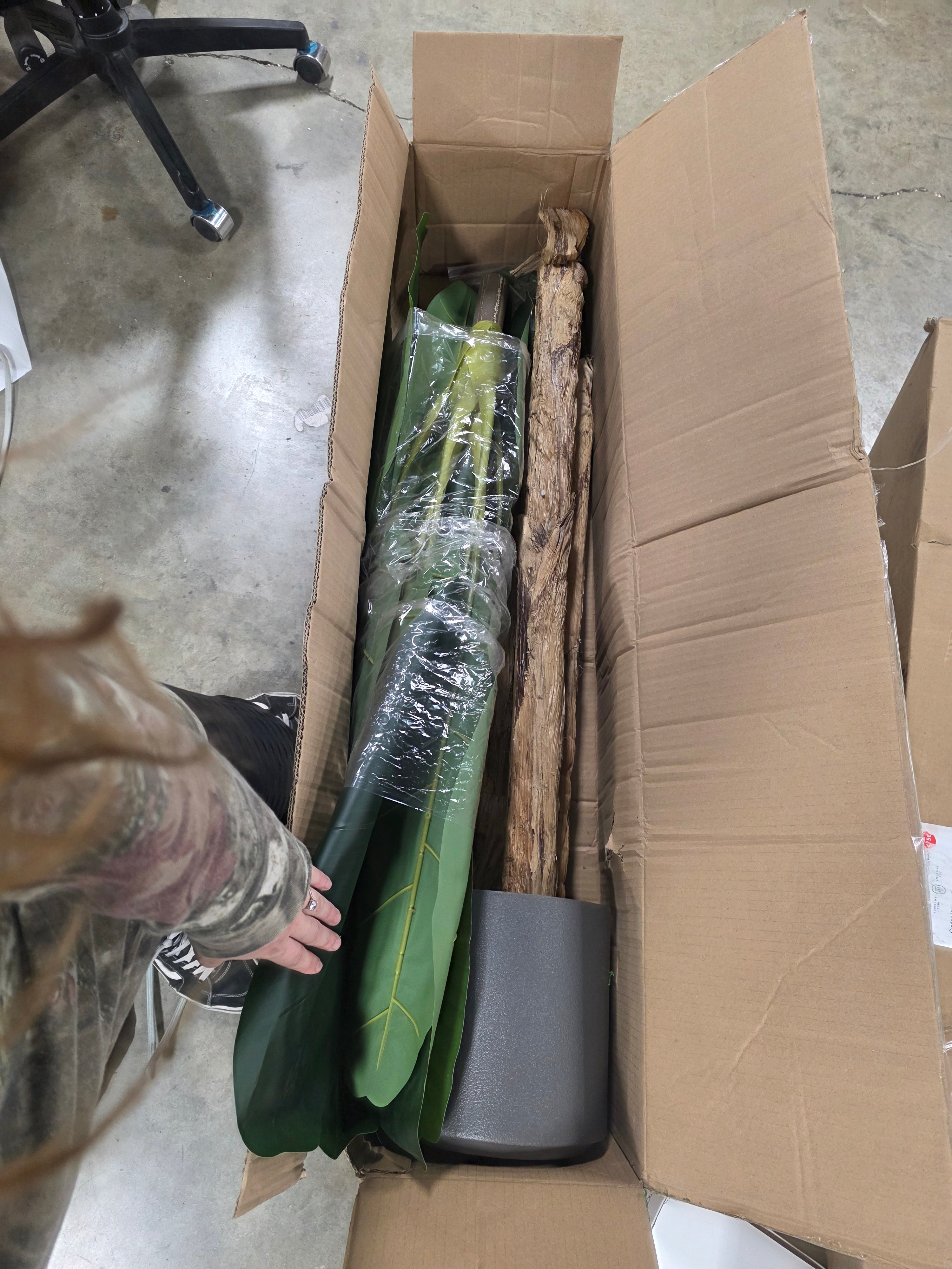 Tall Artificial Banana Tree, Fake Banana Tree w/ Large lush leaves