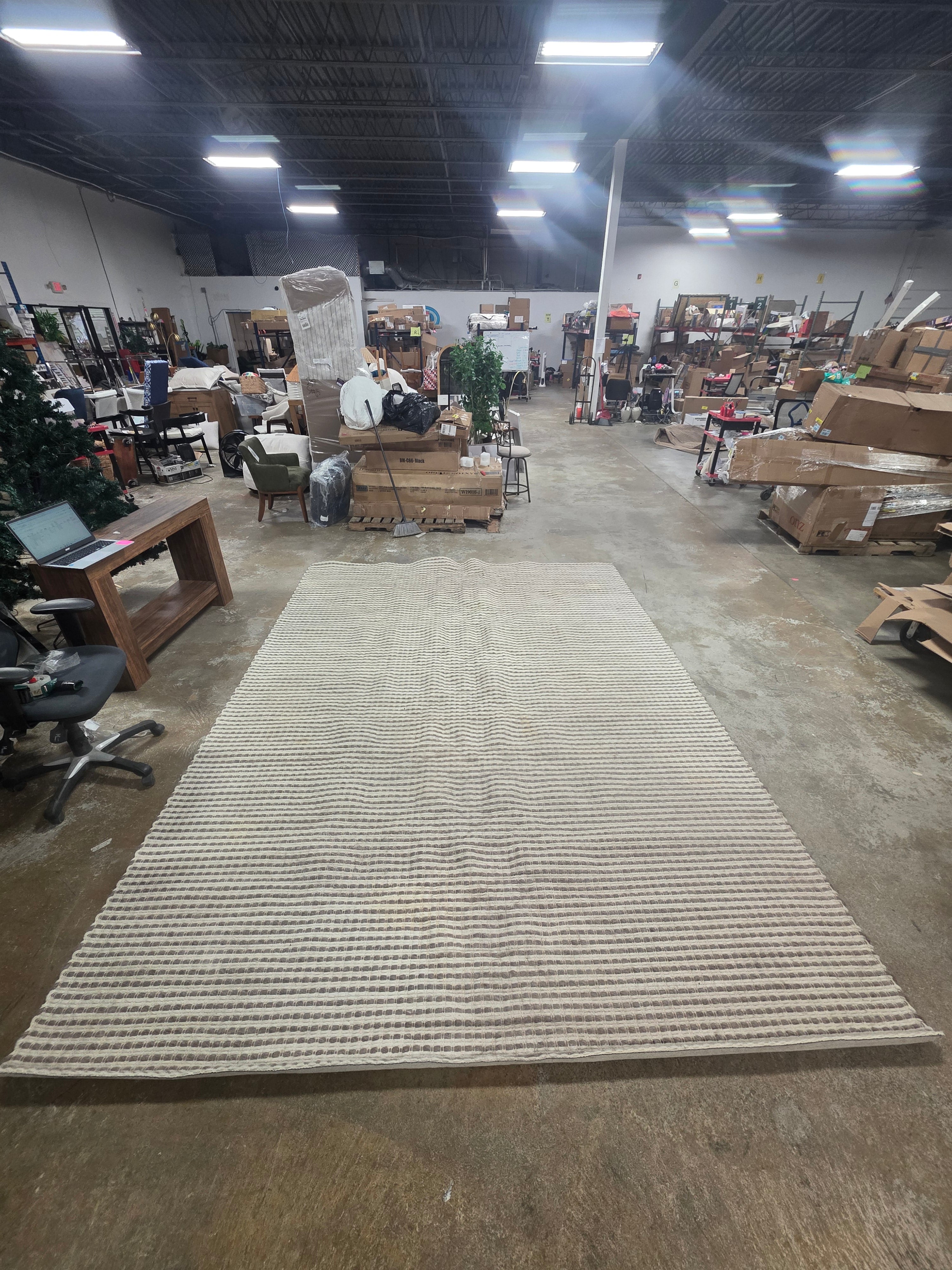 9' X 12' Loose Threads Rug, Beige