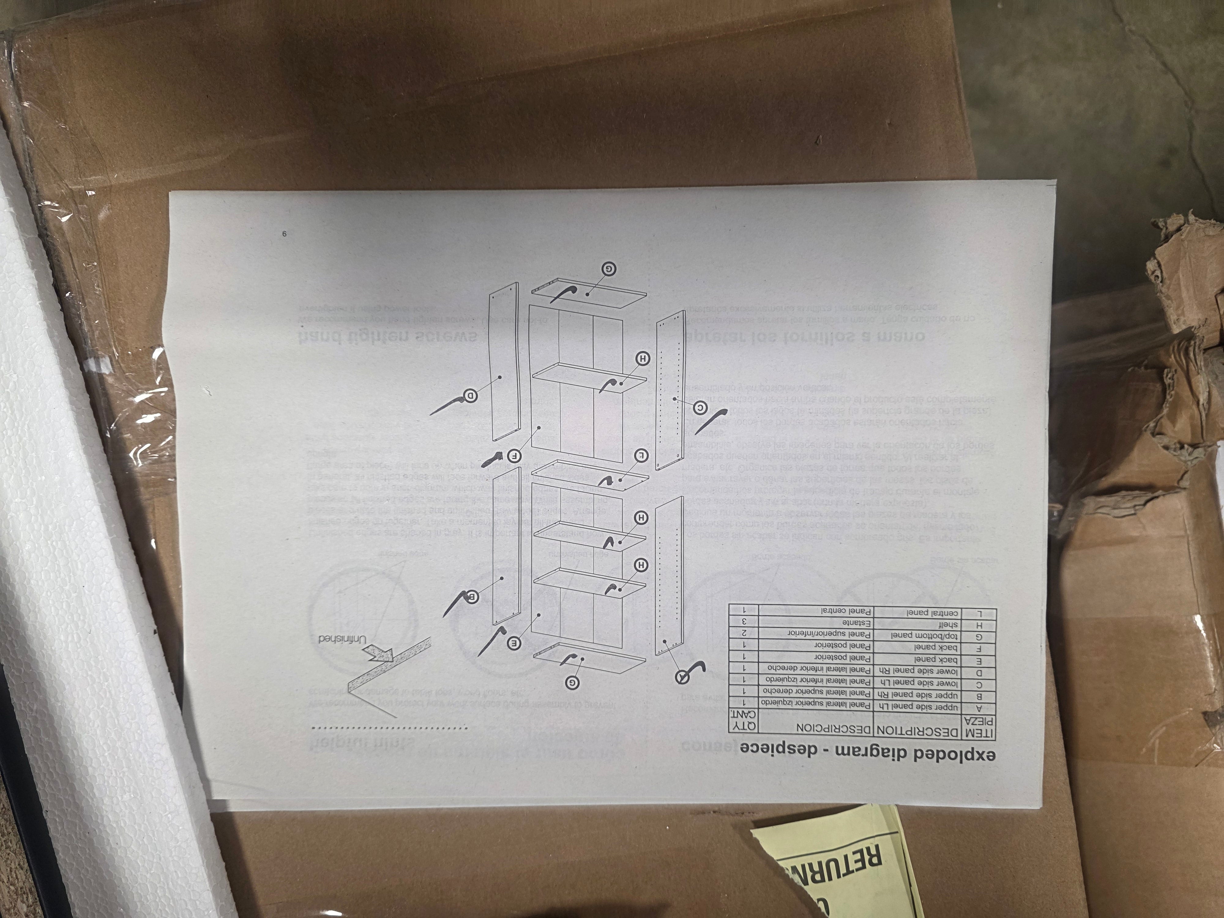 5 Shelf Bookcase Natural