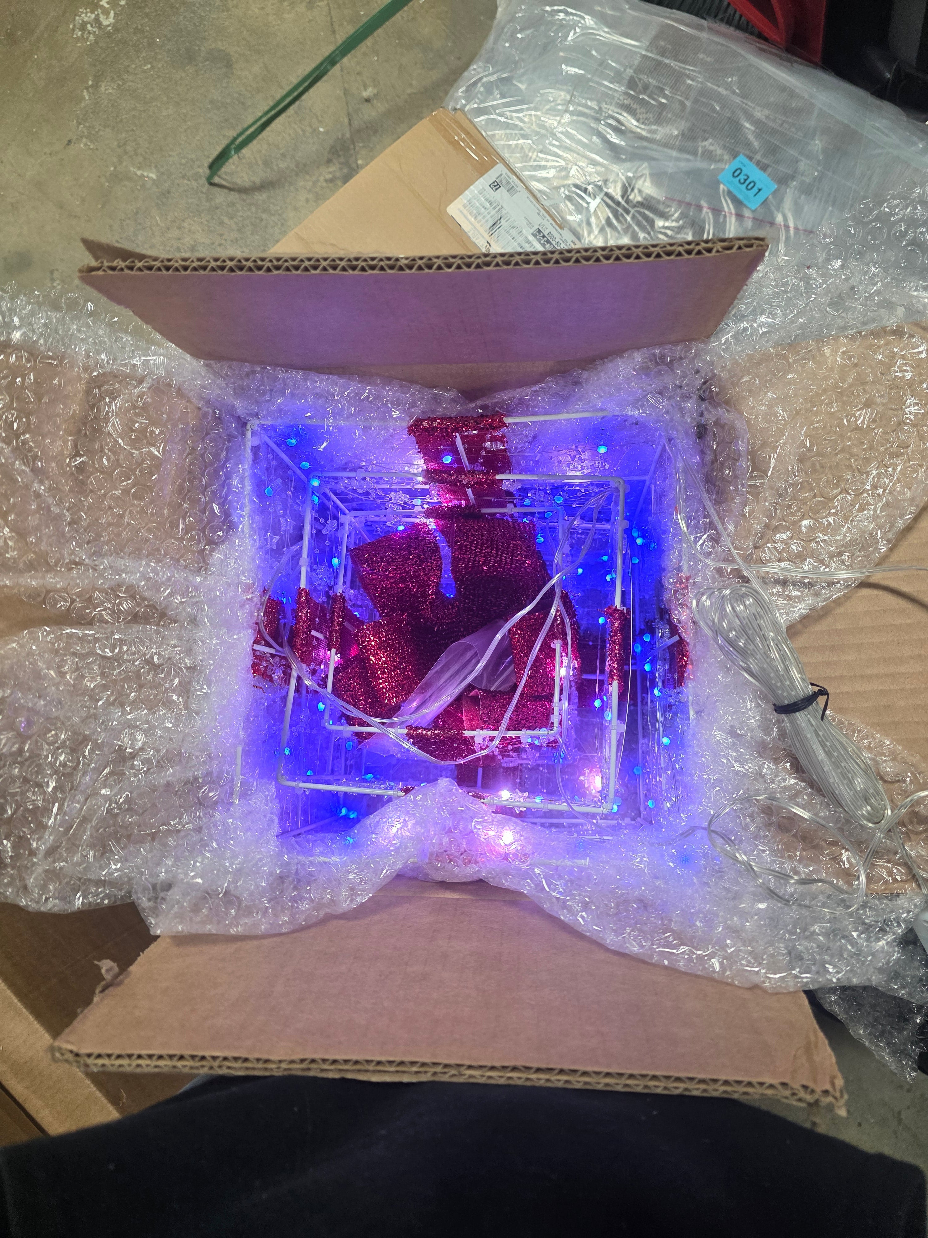 3-Piece Lighted LED Christmas Holiday Presents Decoration, final cut