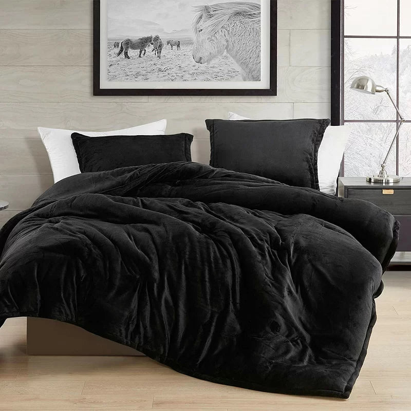 King Comforter + 2 King Shams Microfiber Comforter Set
