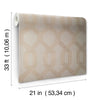 SET OF 3 Mid Century Geometric Wallpaper Roll, beige/gold