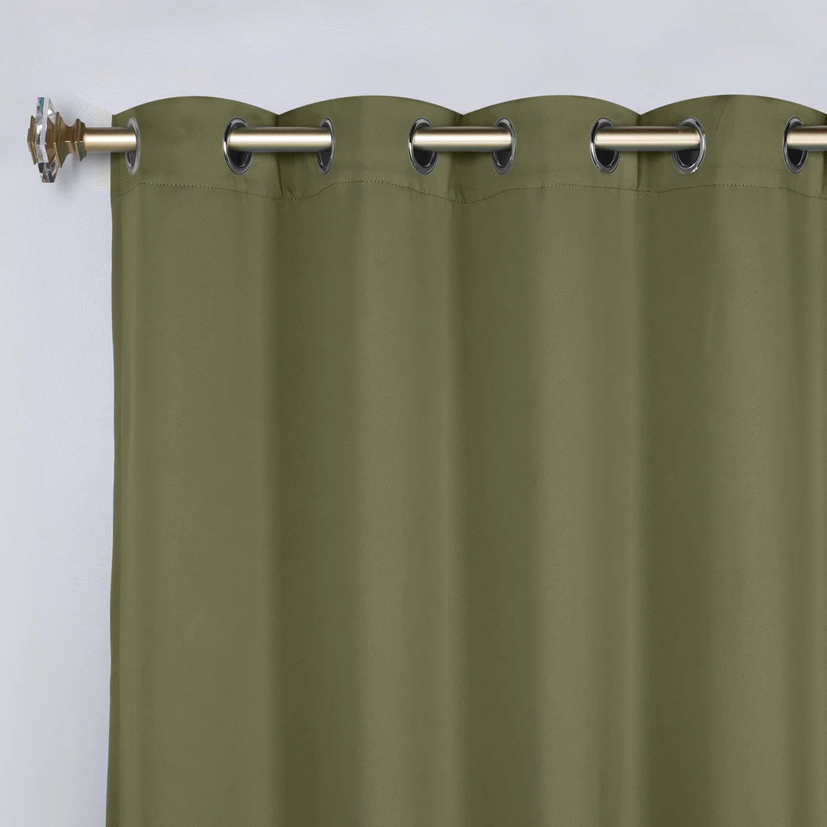 Millendon Solid Modern Polyester Grommet/Rod Pocket Room Darkening Curtain Pair