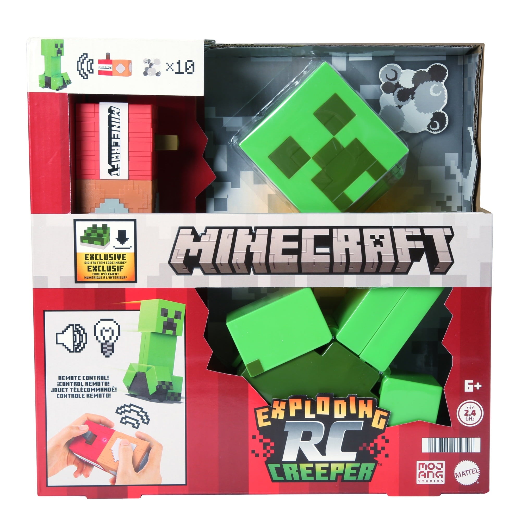 Creeper Exploding Particles Exploding RC Creeper, Lights & Sounds, 10 Explosion Particles & DLC Co ...