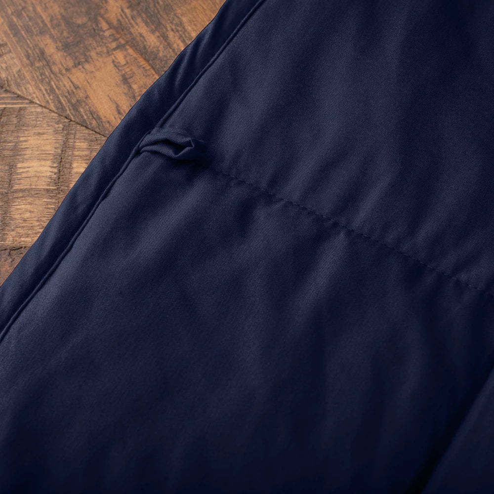 Navy Blue Quilted Microfiber Weighted Throw Blanket