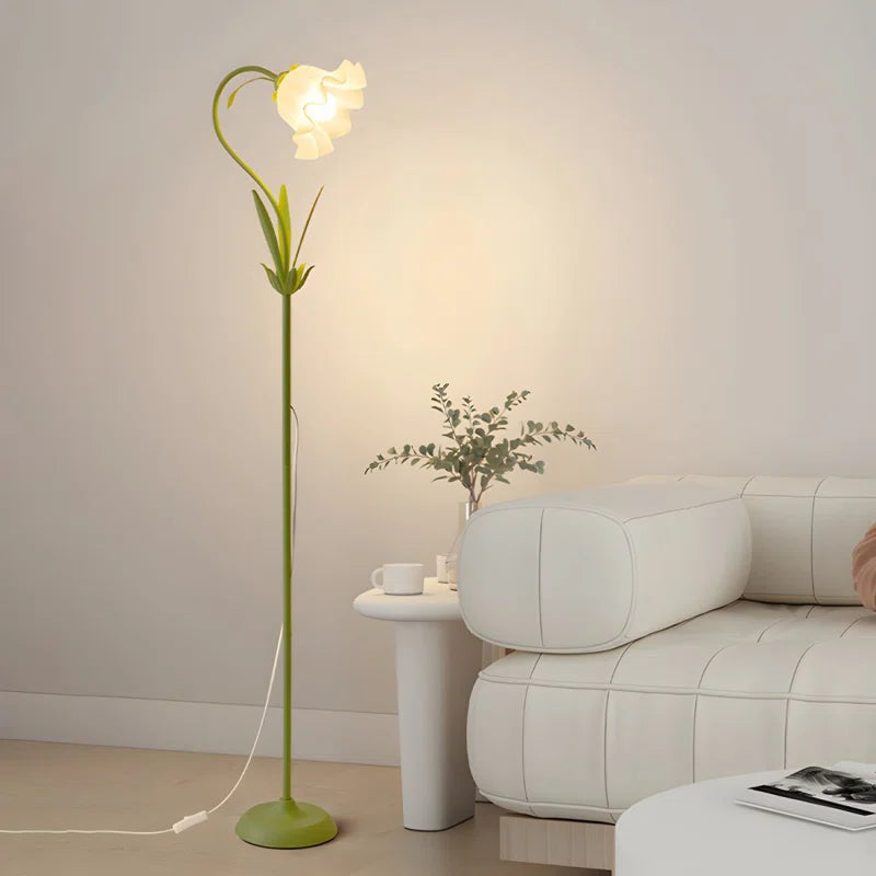 Mitzl Green Arched Floor Lamp