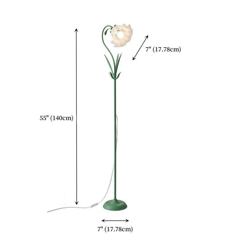 Mitzl Green Arched Floor Lamp