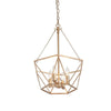 Zeci Modern Farmhouse 4-light Gold Lantern Chandelier Cage Ceiling Lights for Dining Room Foyer Entryway