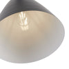 Modern Black Finish Metal Cone Pendant Light Fixture for Kitchen Island