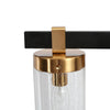 Modern Elegant 3-Light Black Gold Bathroom Vanity Light