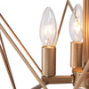 Zeci Modern Farmhouse 4-light Gold Lantern Chandelier Cage Ceiling Lights for Dining Room Foyer Entryway